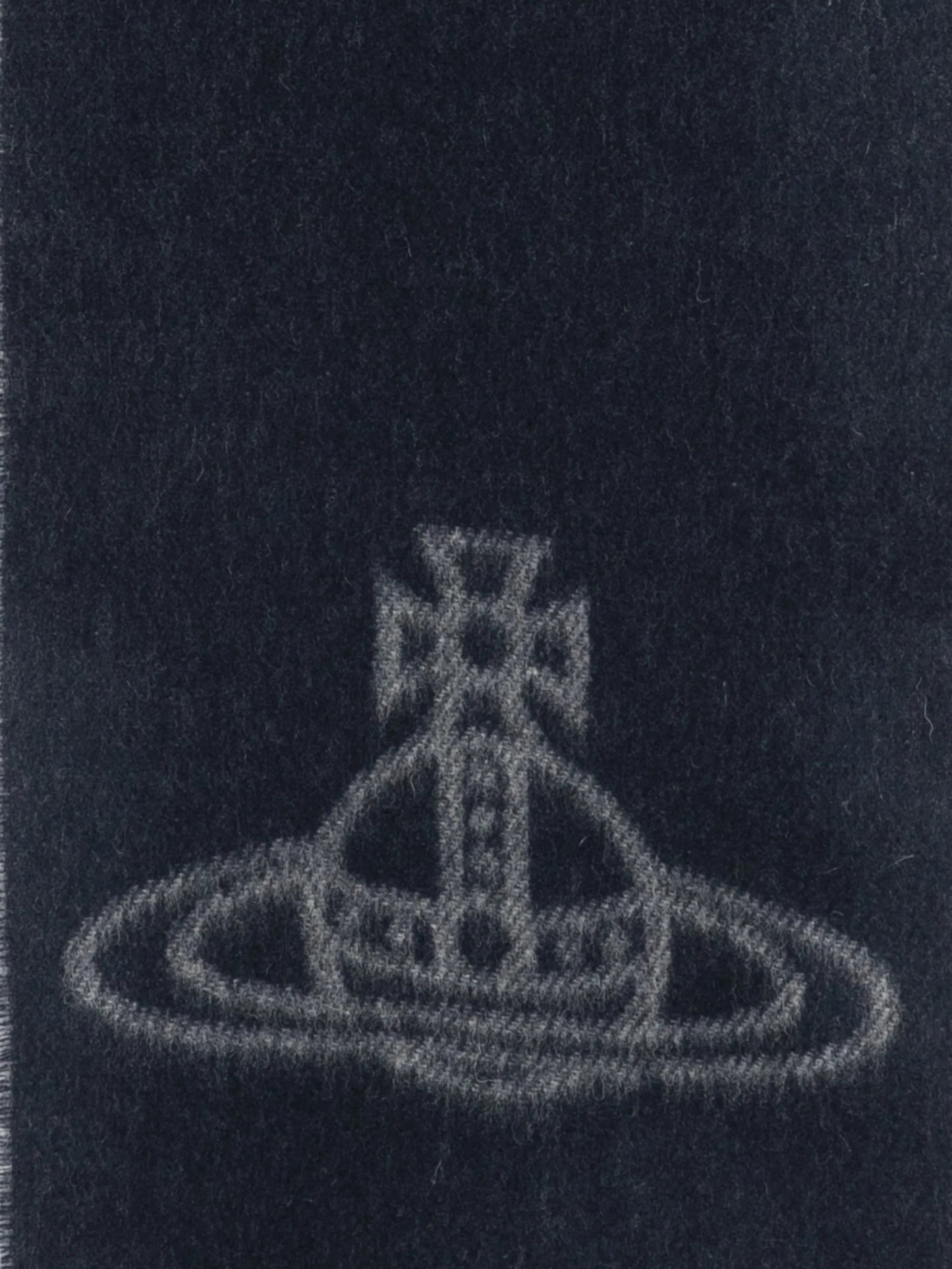Orb-motif fringed scarf