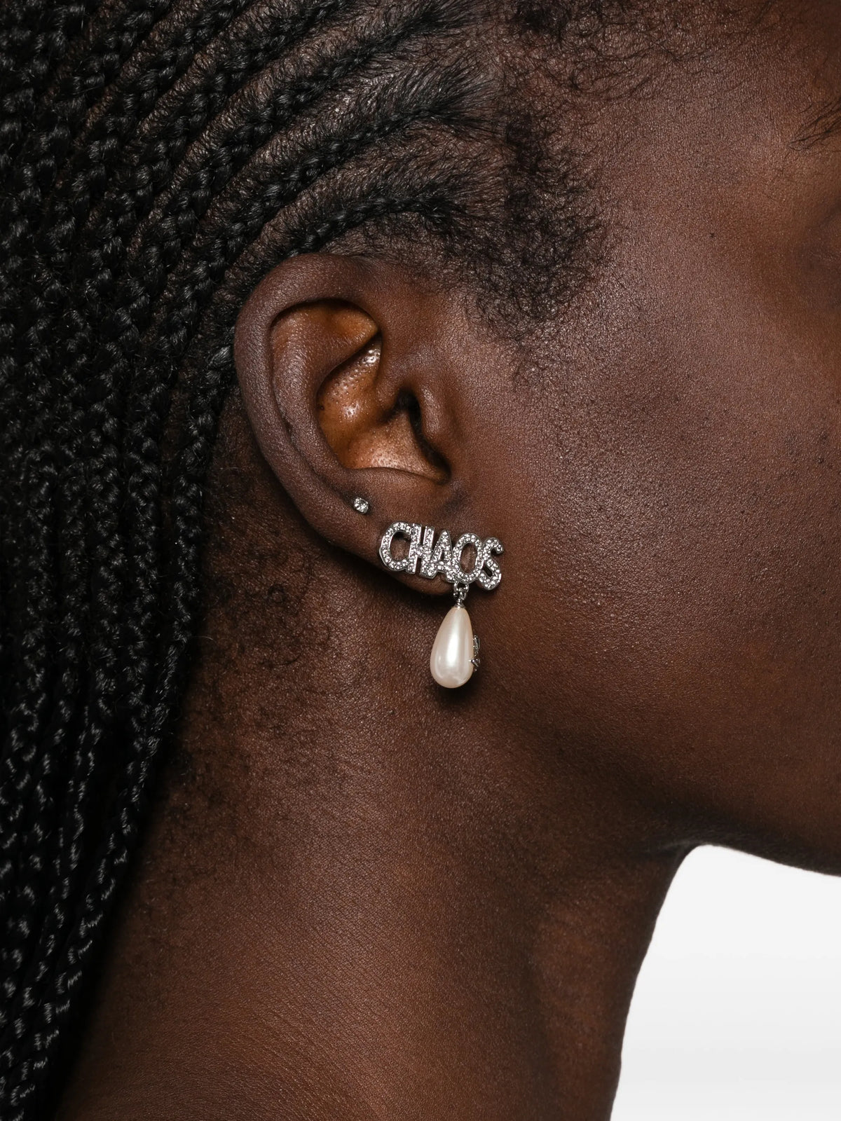 Chaos faux-pearl earrings