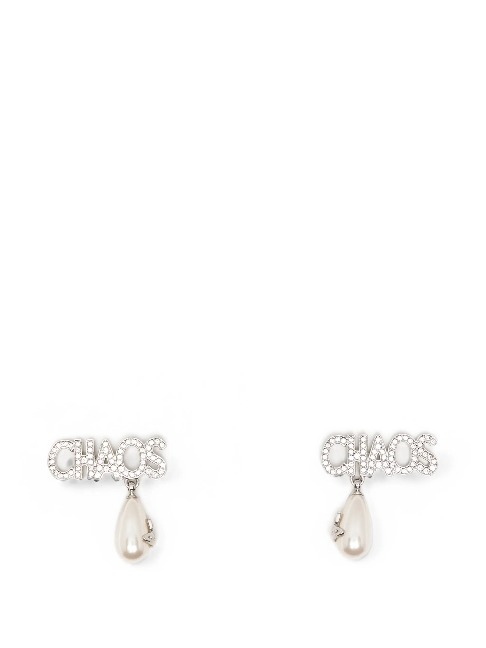Chaos faux-pearl earrings