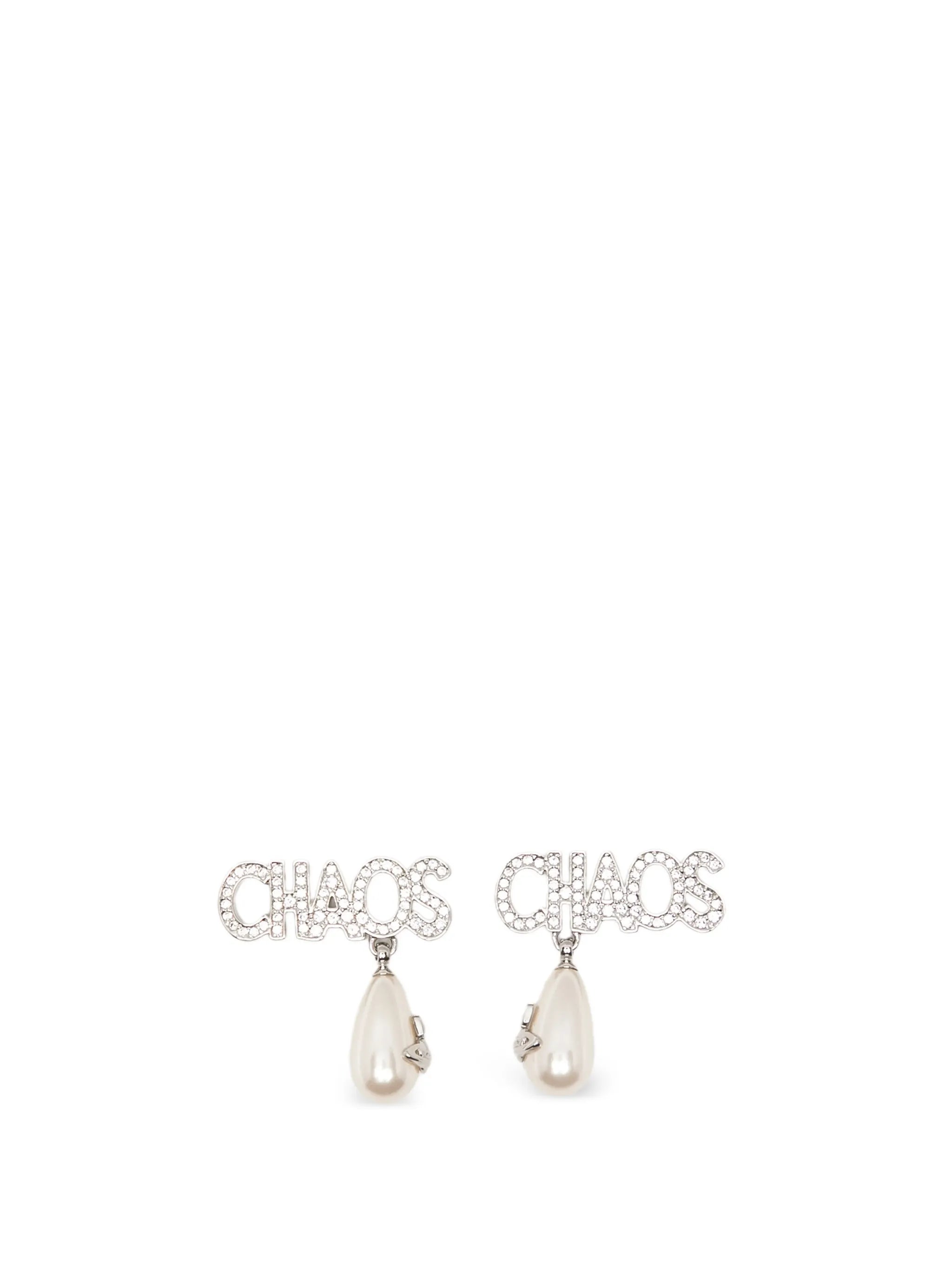 Chaos faux-pearl earrings