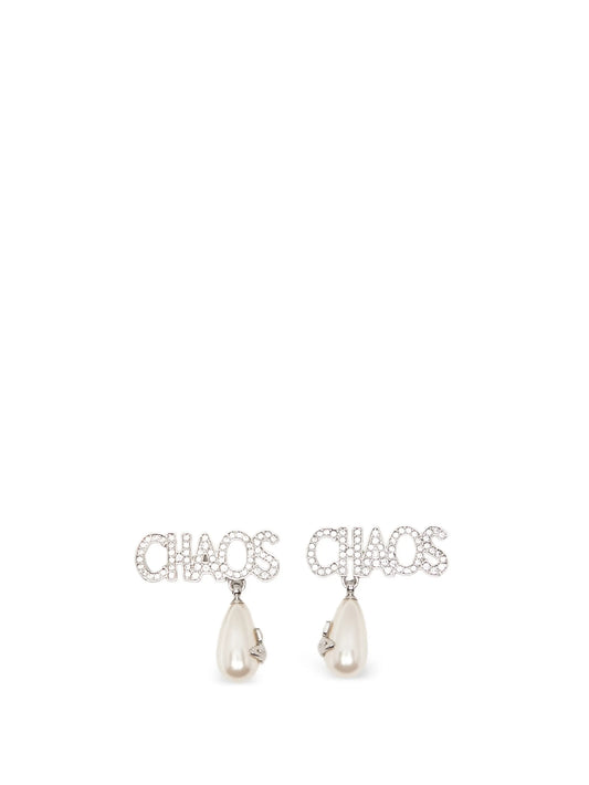 Chaos faux-pearl earrings