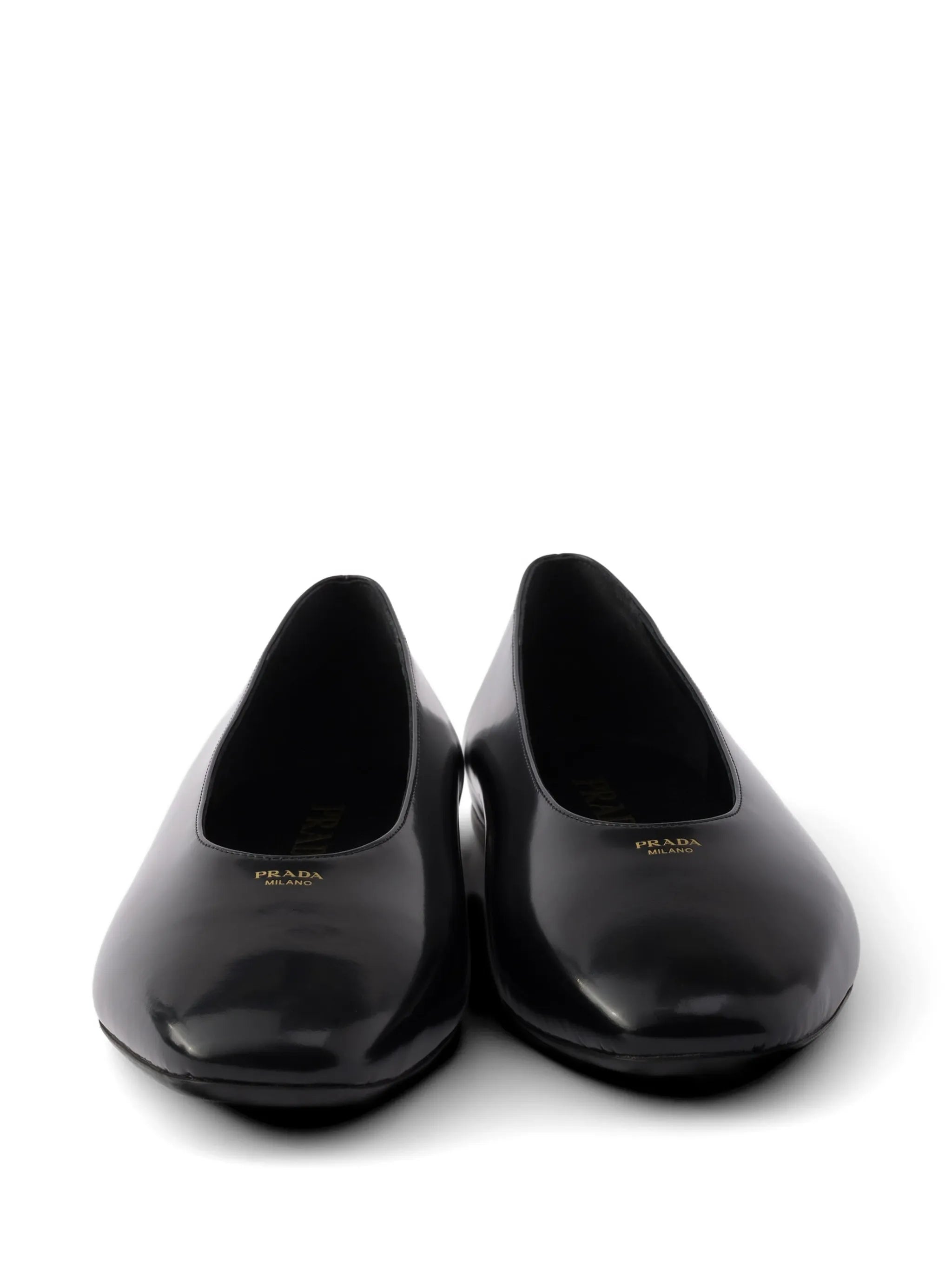 brushed leather ballerinas