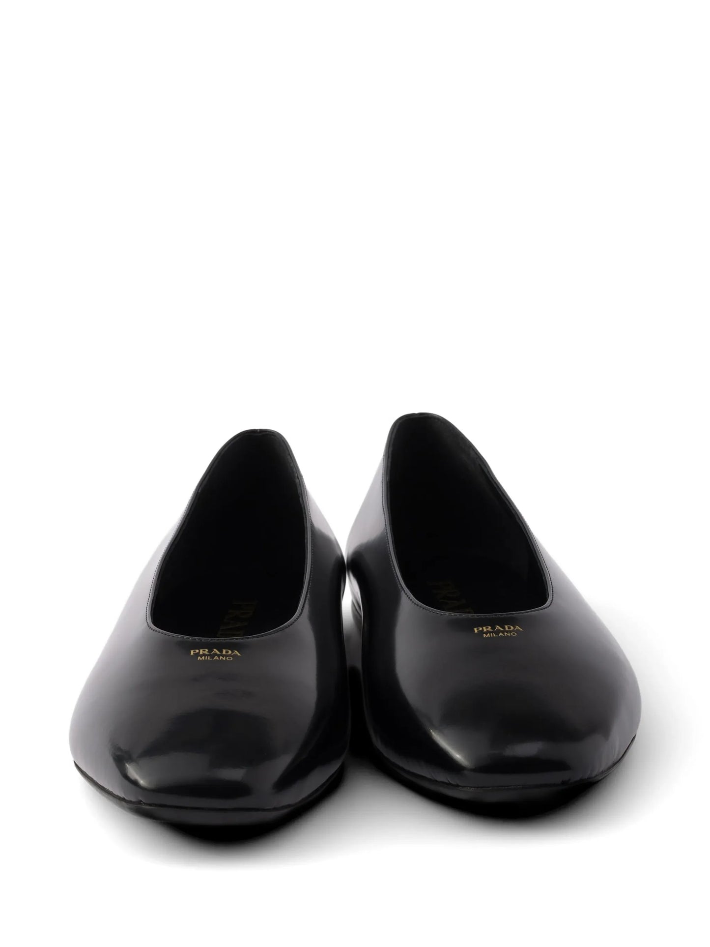 brushed leather ballerinas