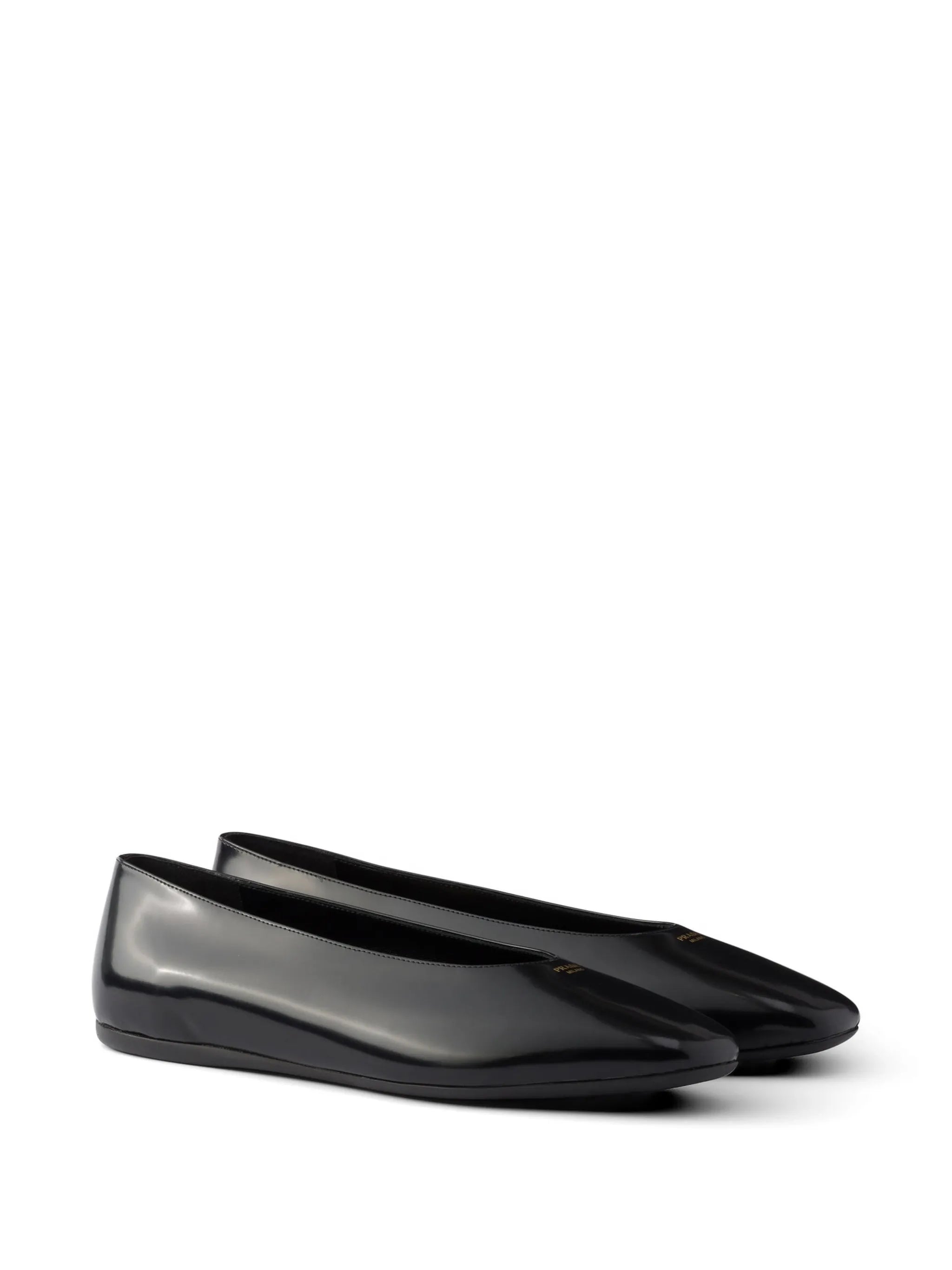 brushed leather ballerinas