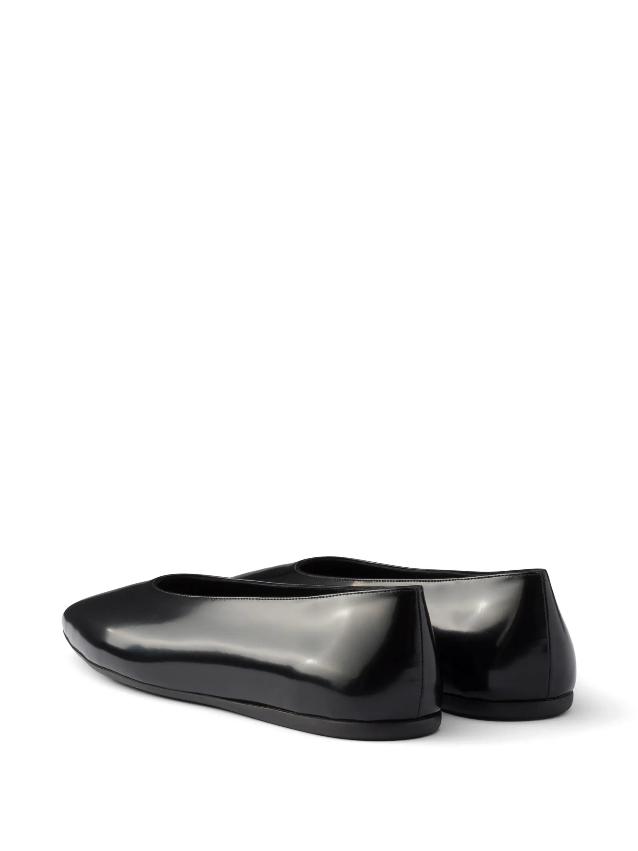 brushed leather ballerinas