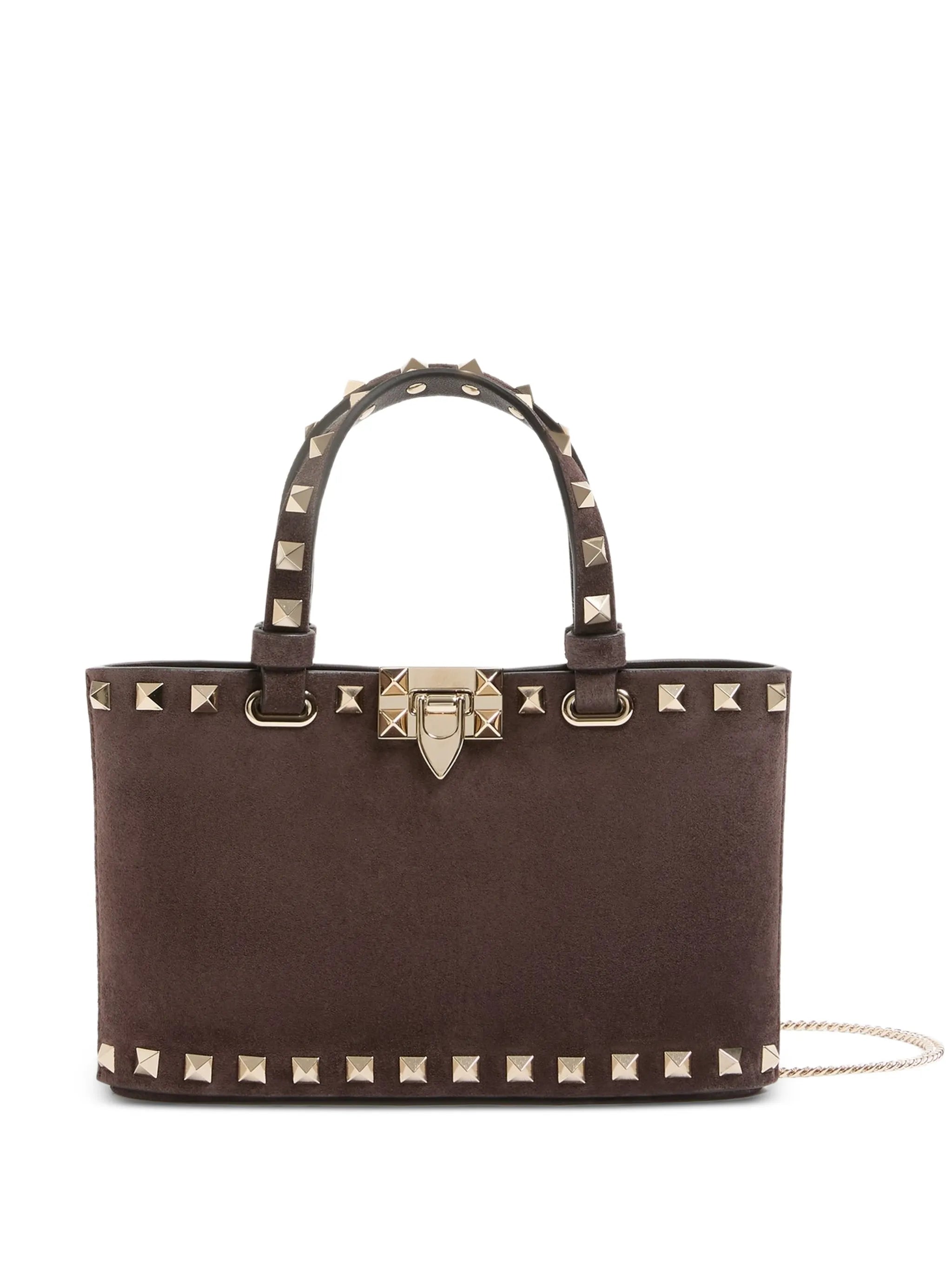 Rockstud mini suede tote bag