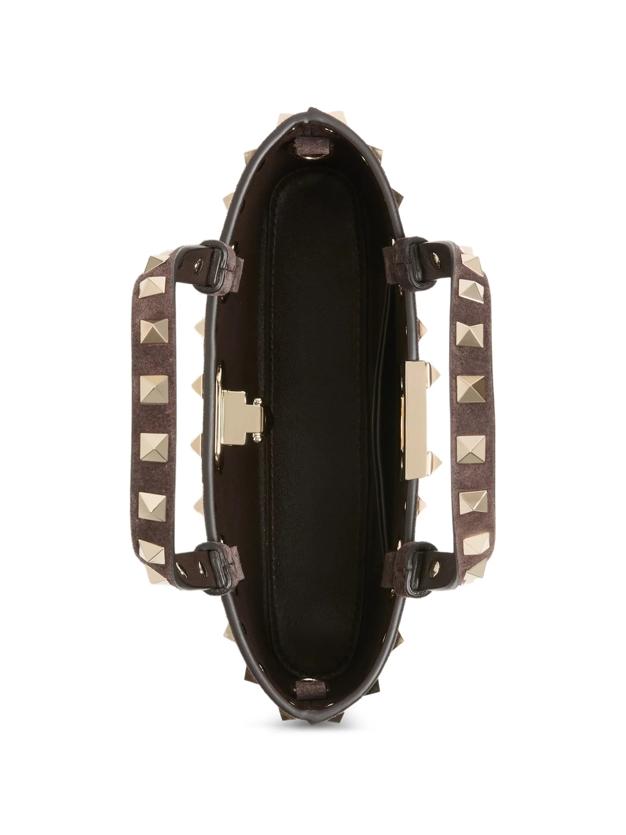 Rockstud mini suede shopping bag