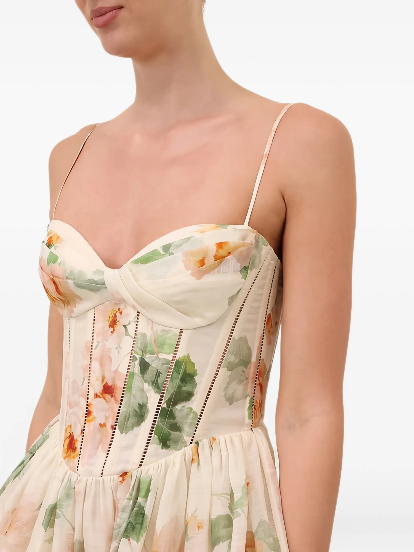 Carousel floral-print mini dress