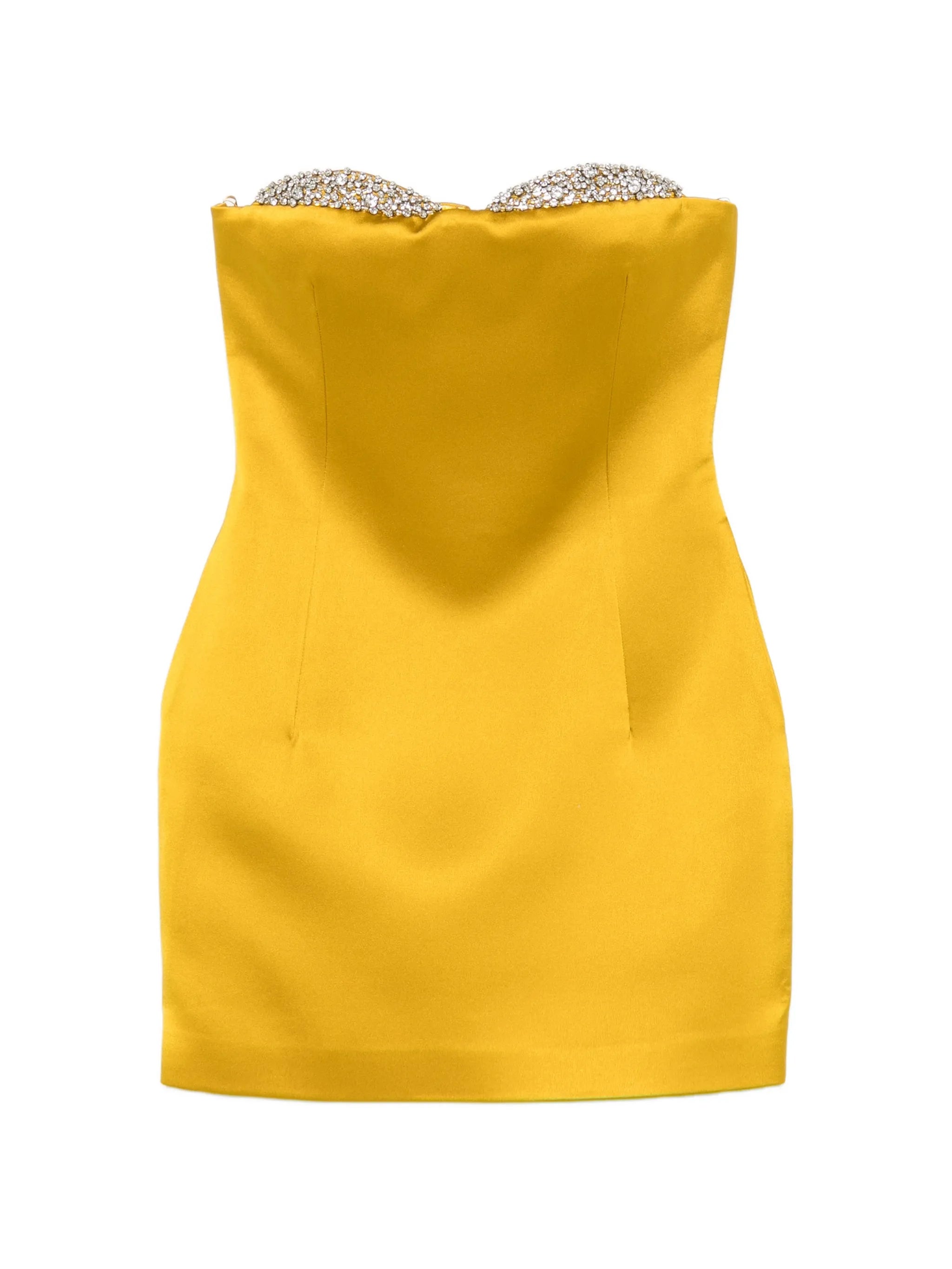 Noelie crystal-embellished strapless dress