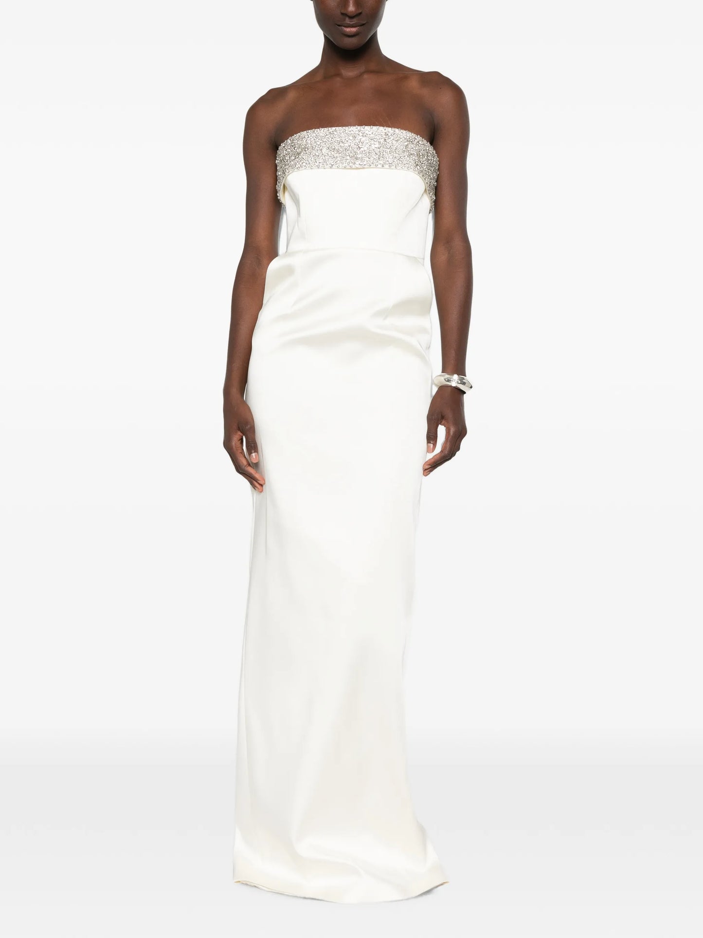Rhea crystal-embellished strapless maxi dress