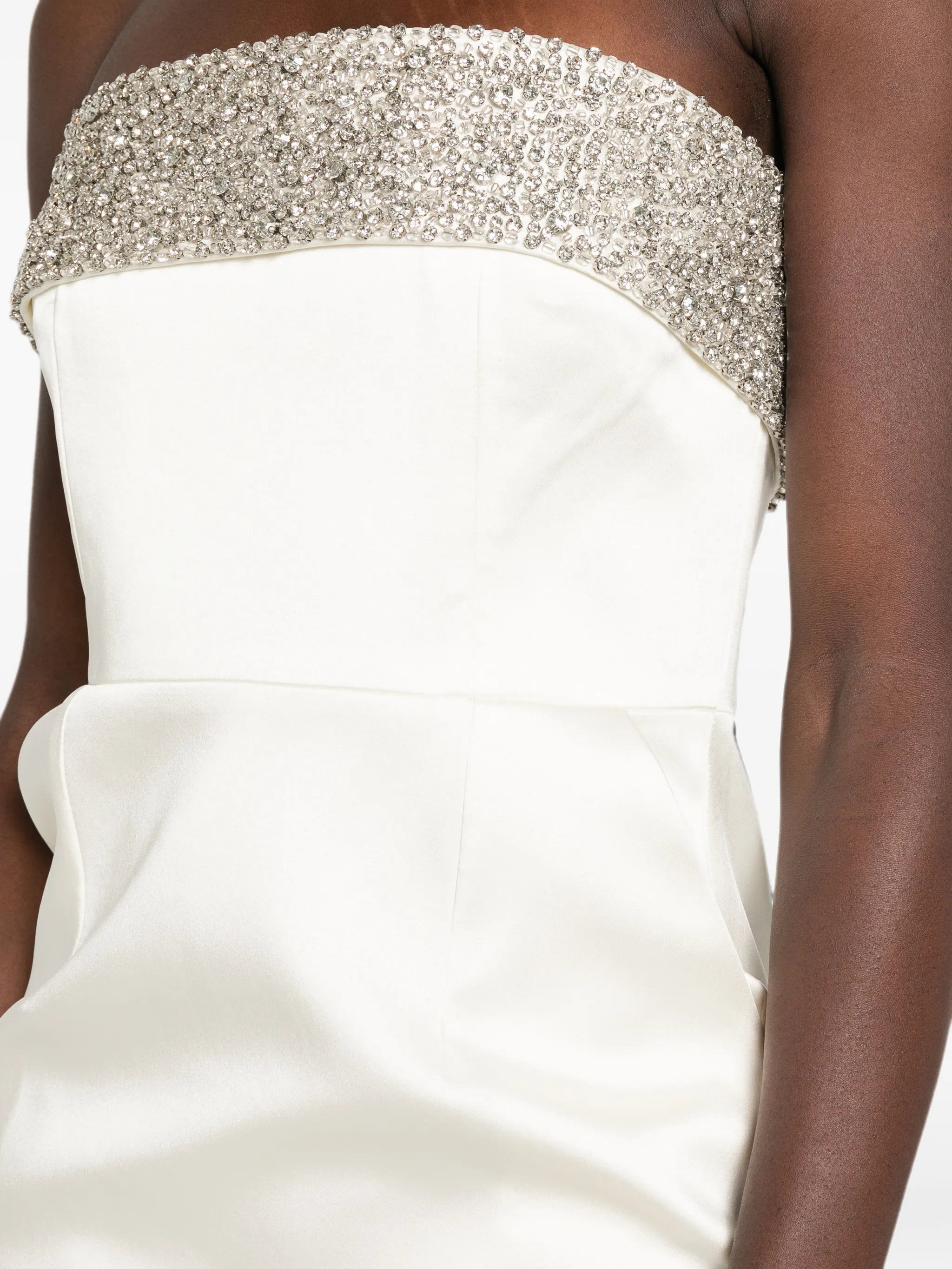 Rhea crystal-embellished strapless maxi dress