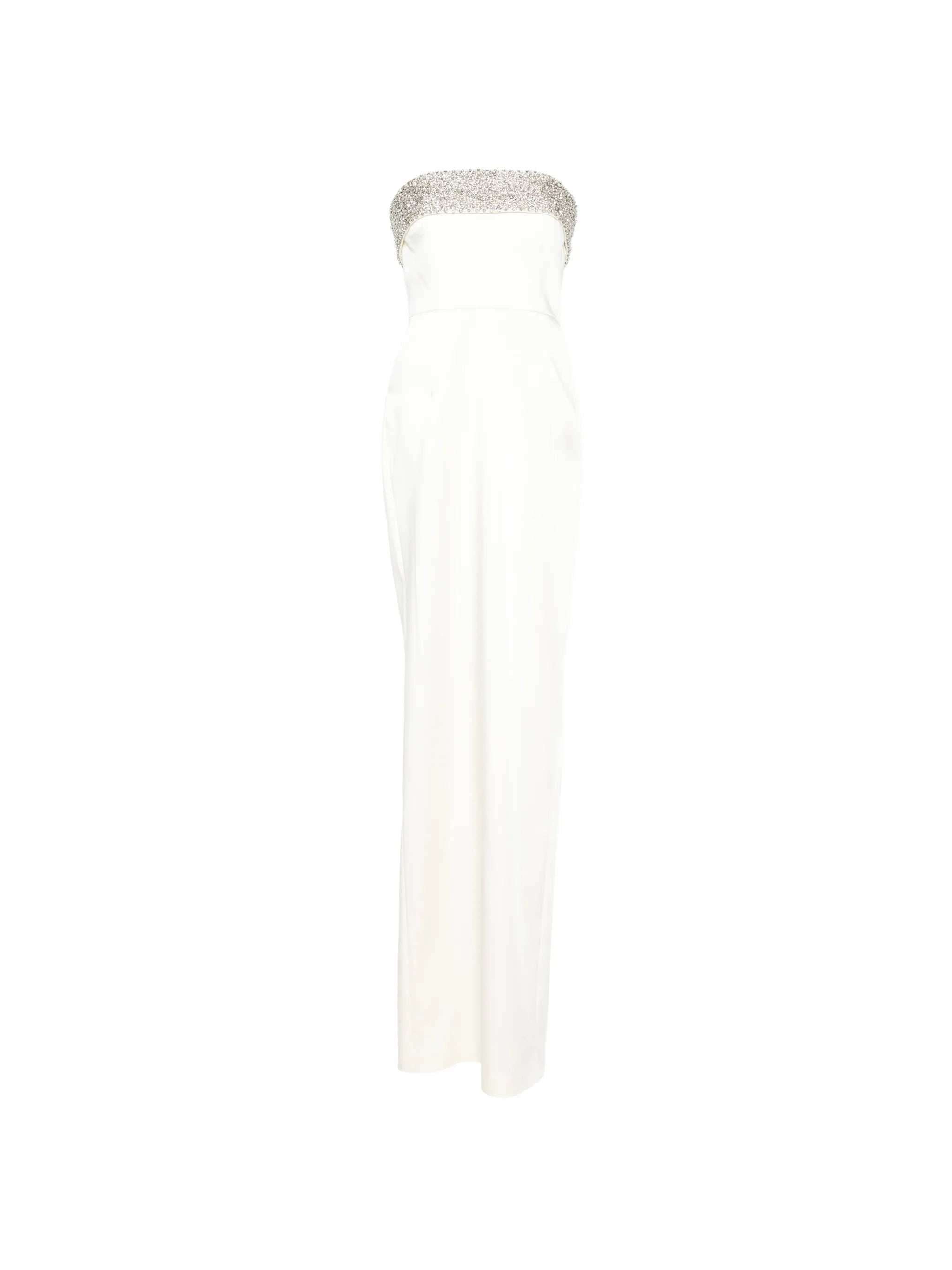 Rhea crystal-embellished strapless maxi dress