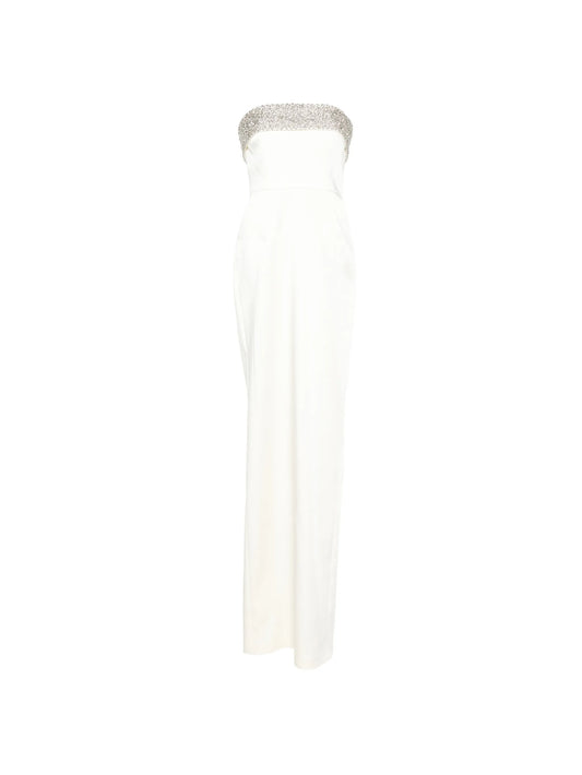 Rhea crystal-embellished strapless maxi dress