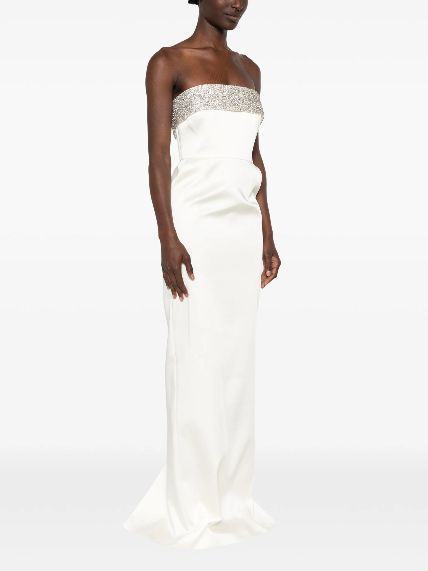 Rhea crystal-embellished strapless maxi dress