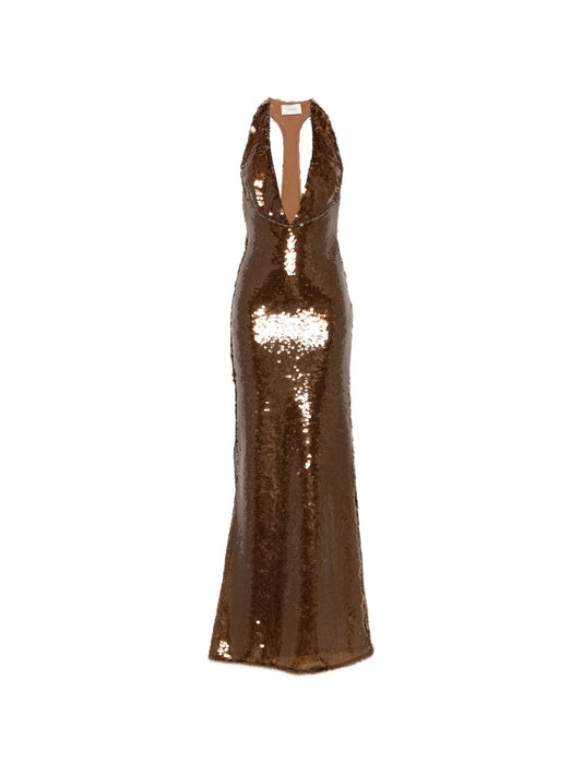 Olympia sequin-embellished maxi dress