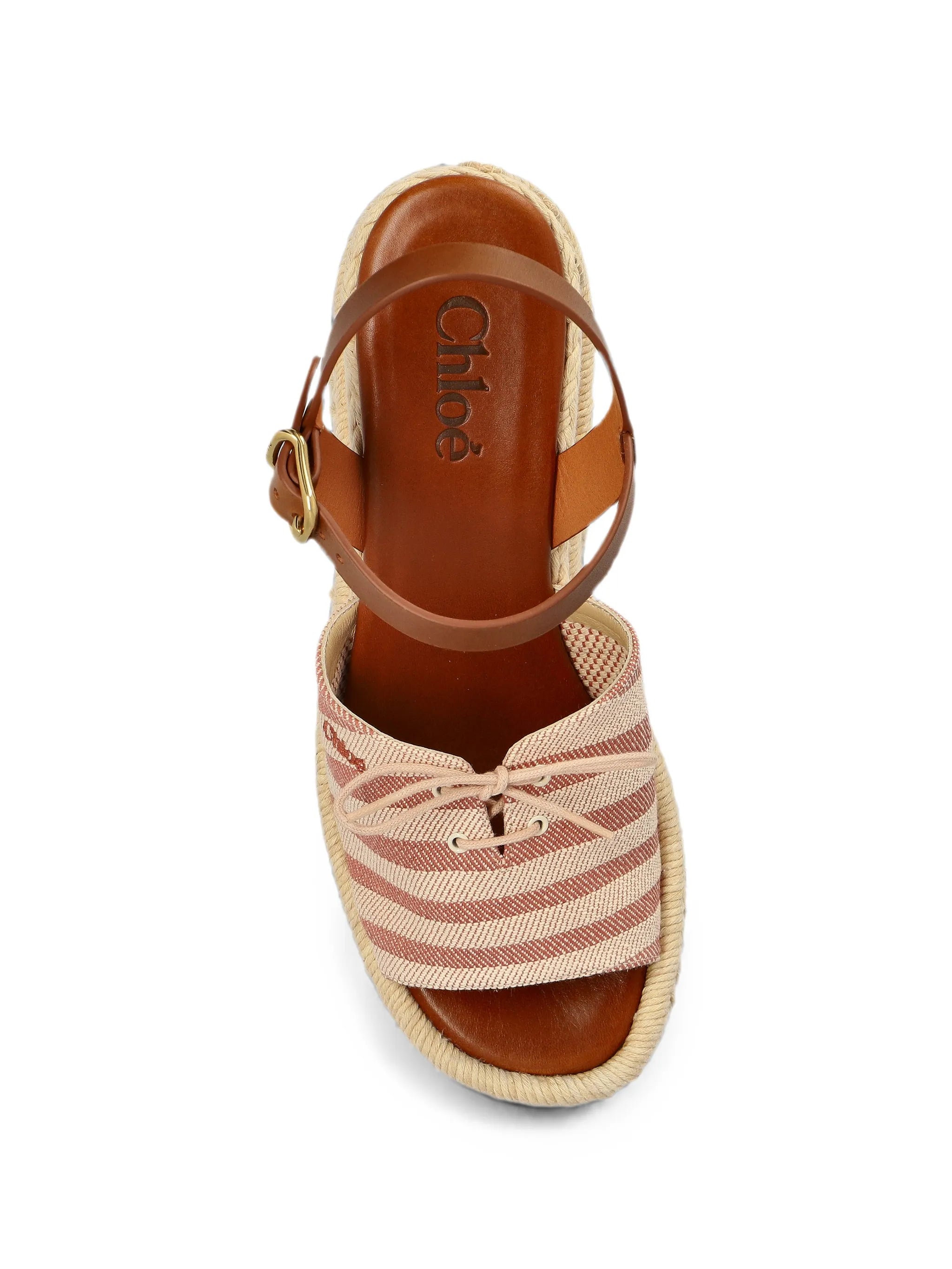 striped platform sandals