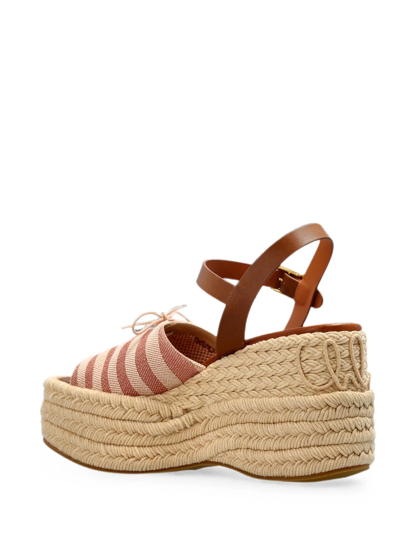 striped platform sandals