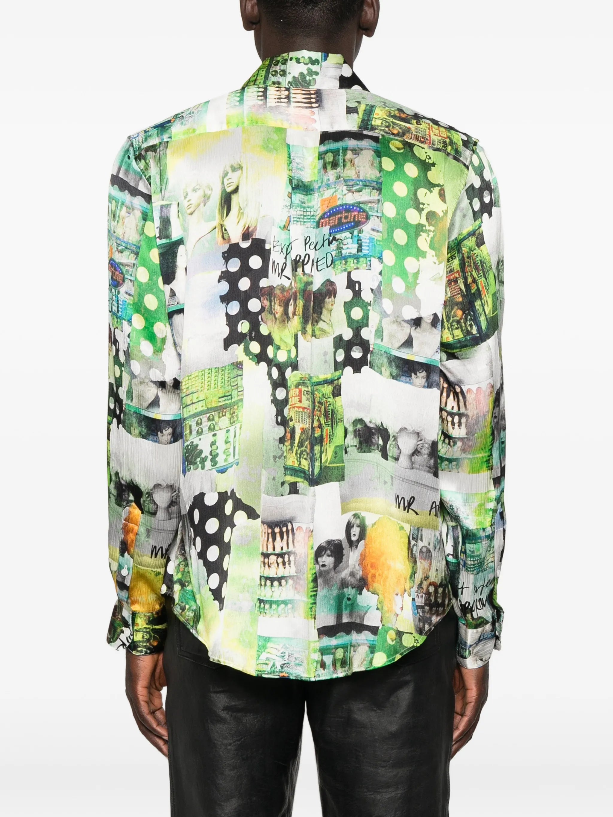 graphic-print long-sleeve shirt