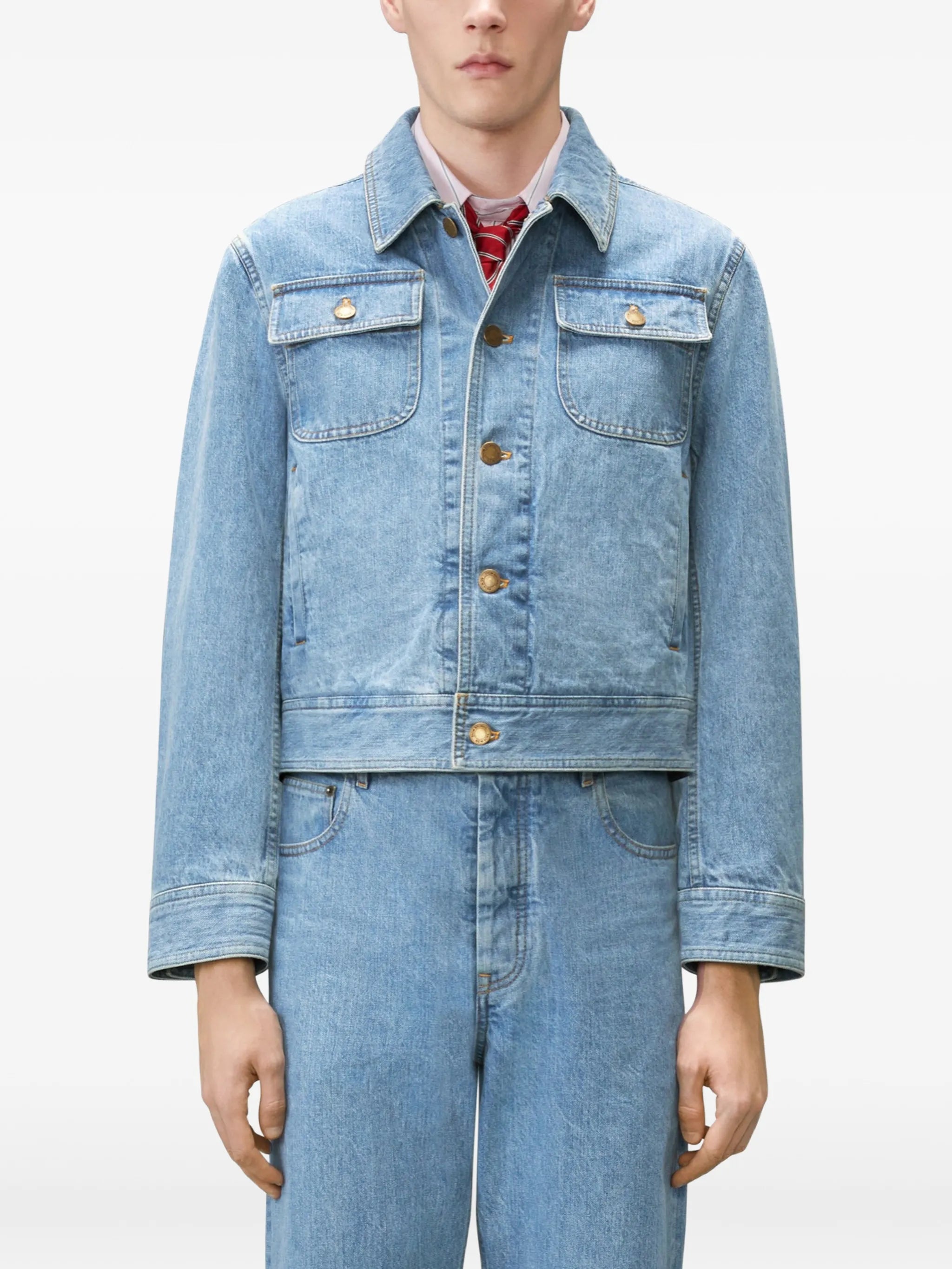 selvedge backstrap denim jacket