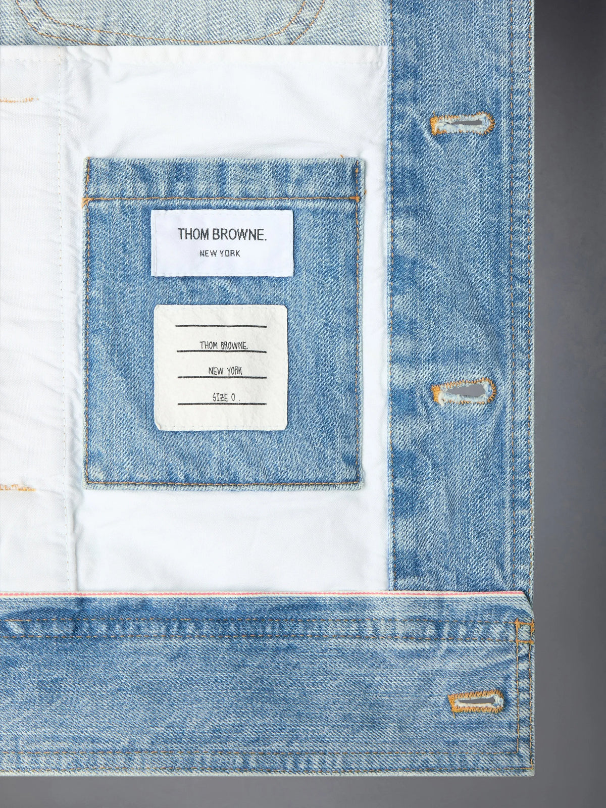 selvedge denim backstrap utility jacket