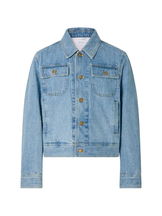 selvedge denim backstrap utility jacket
