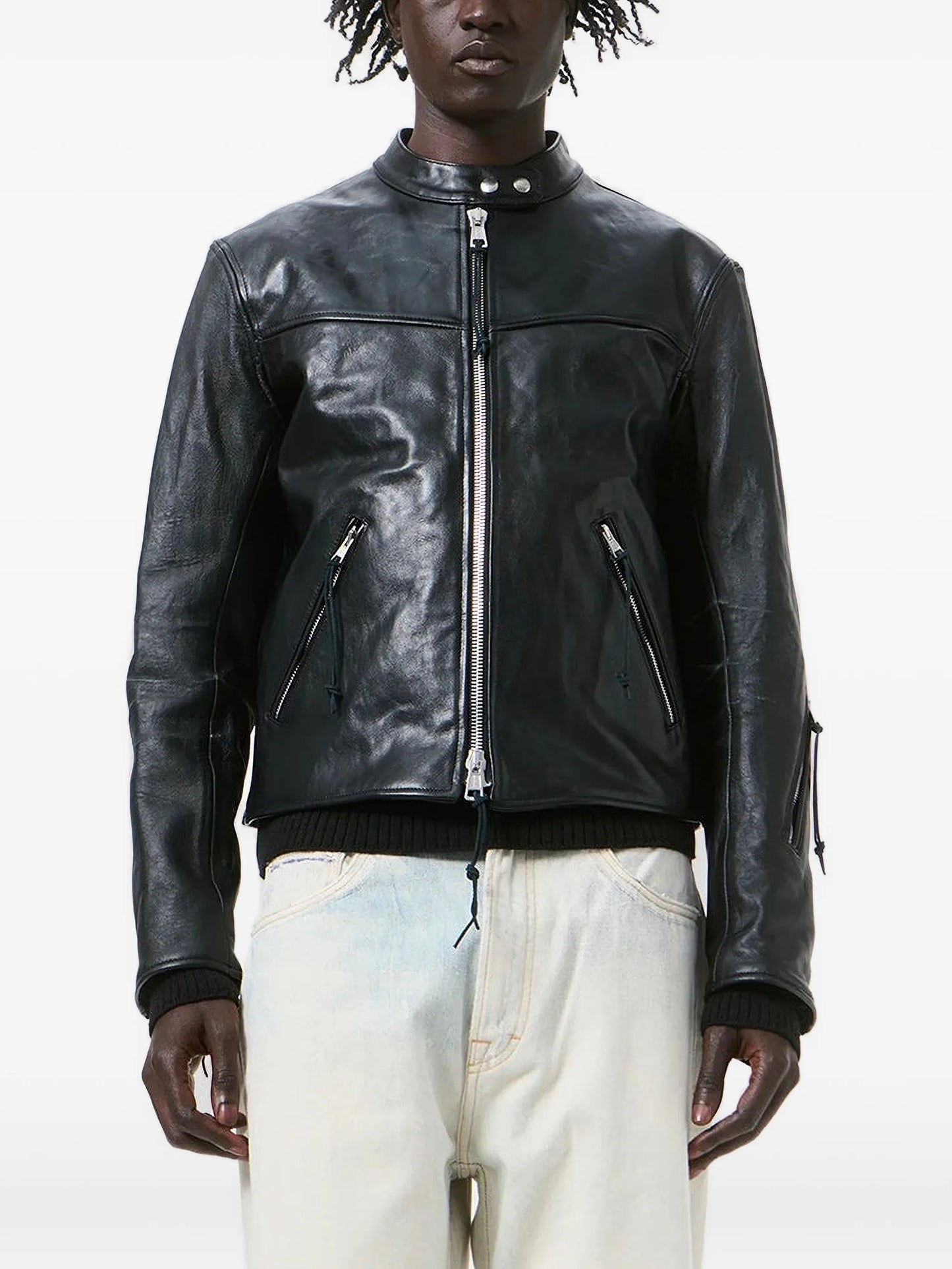 Yurei buffed leather jacket