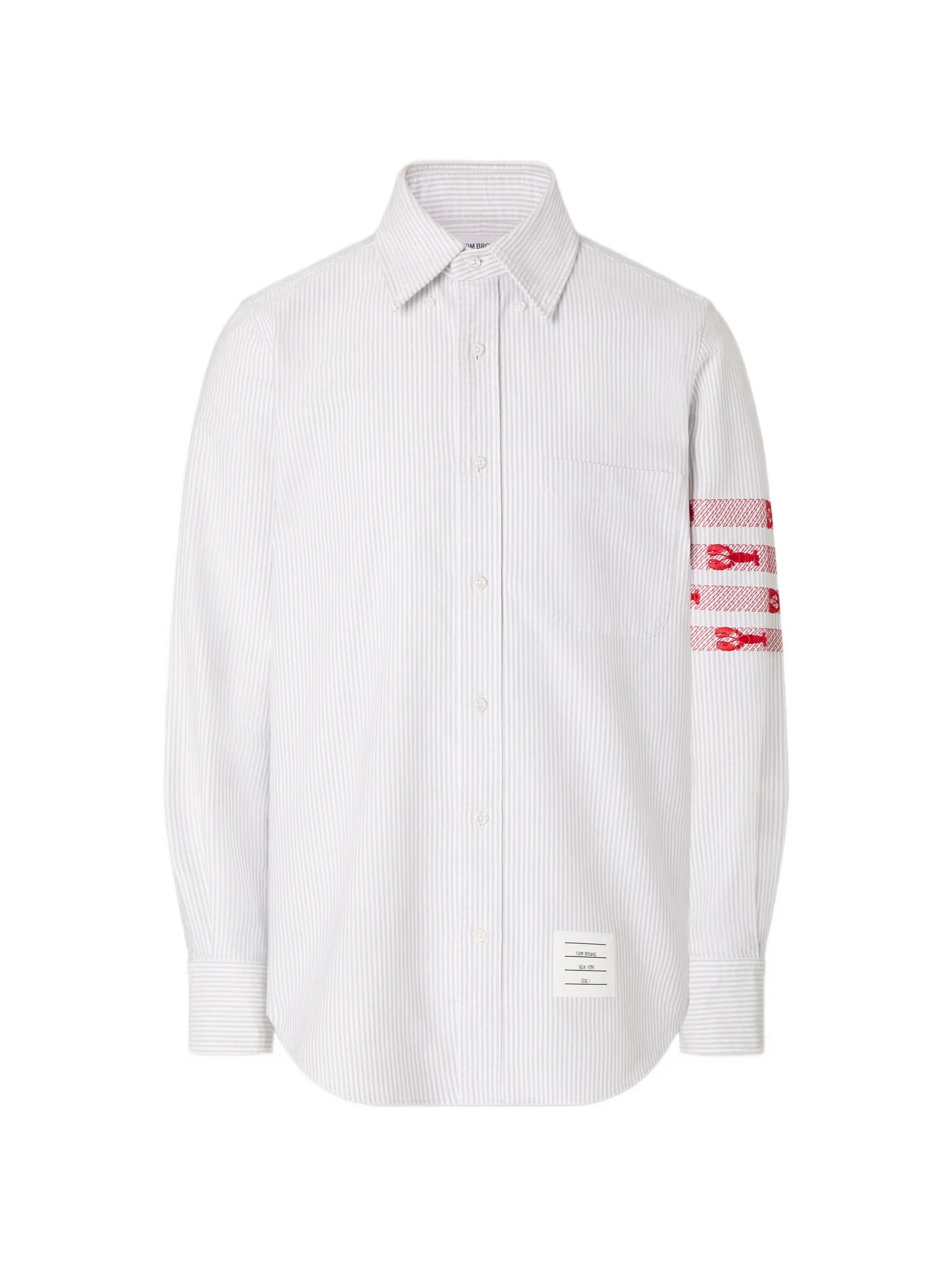 university stripe 4-Bar lobster oxford shirt