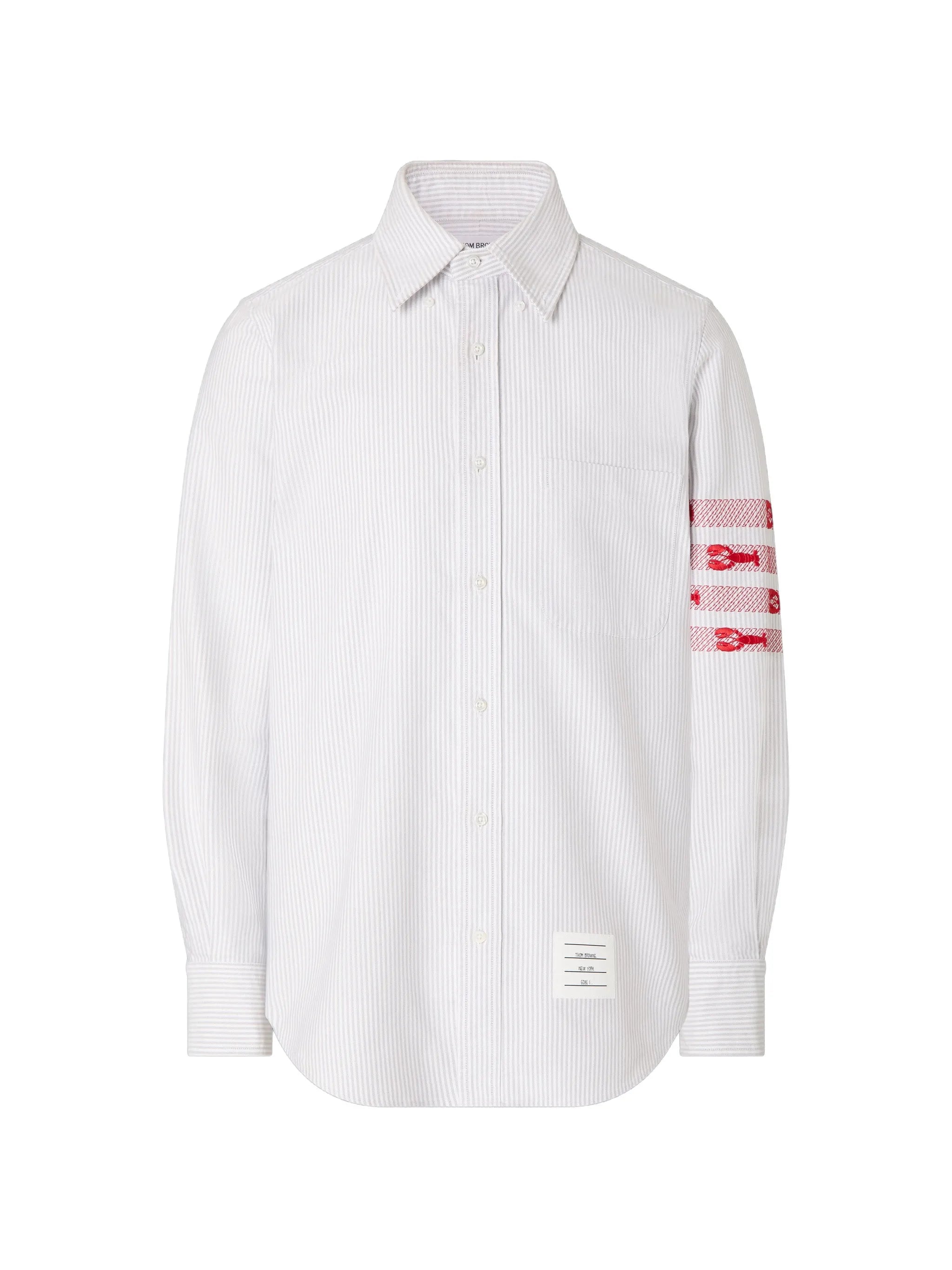 university stripe 4-Bar lobster oxford shirt
