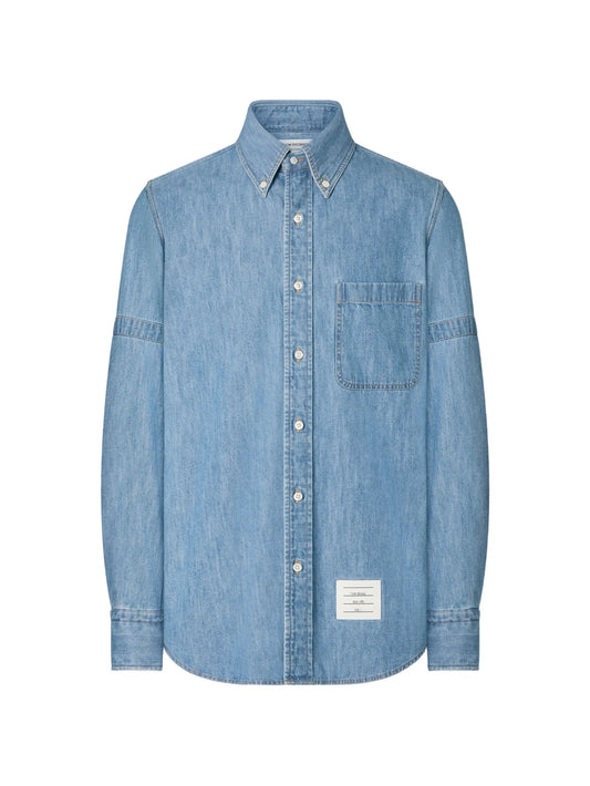 armband-detail denim shirt