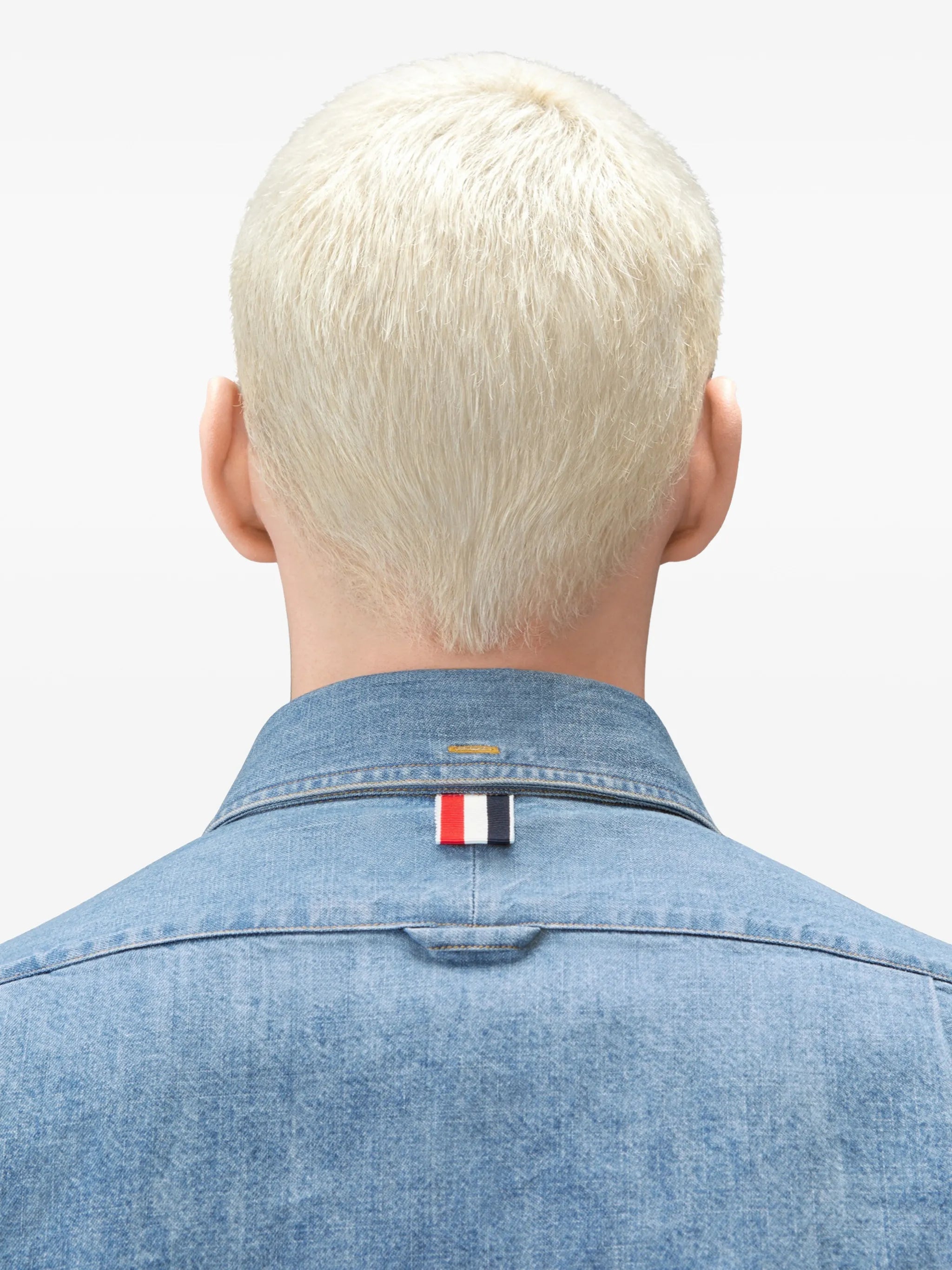 armband-detail denim shirt