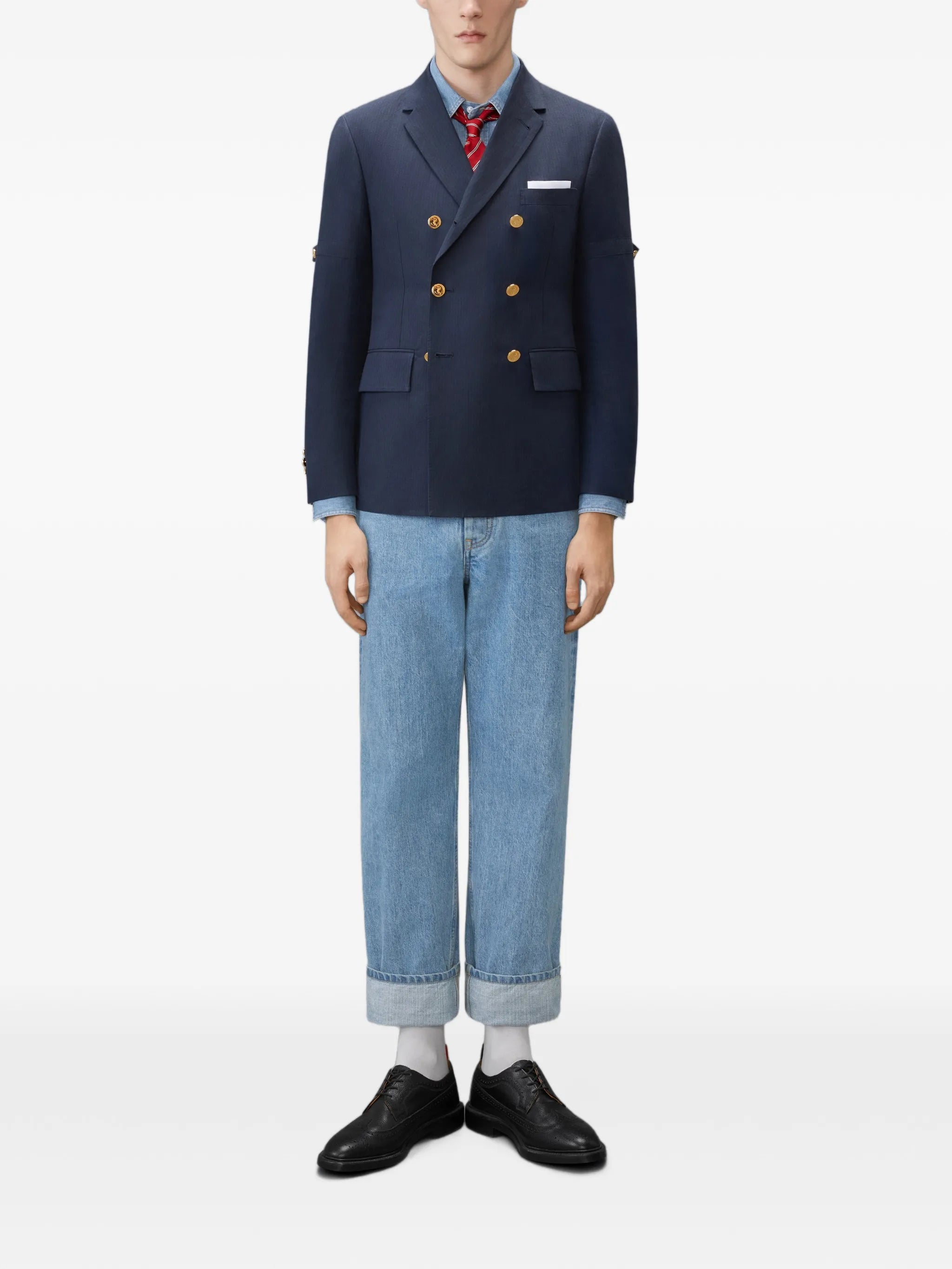 denim shirt with armbands