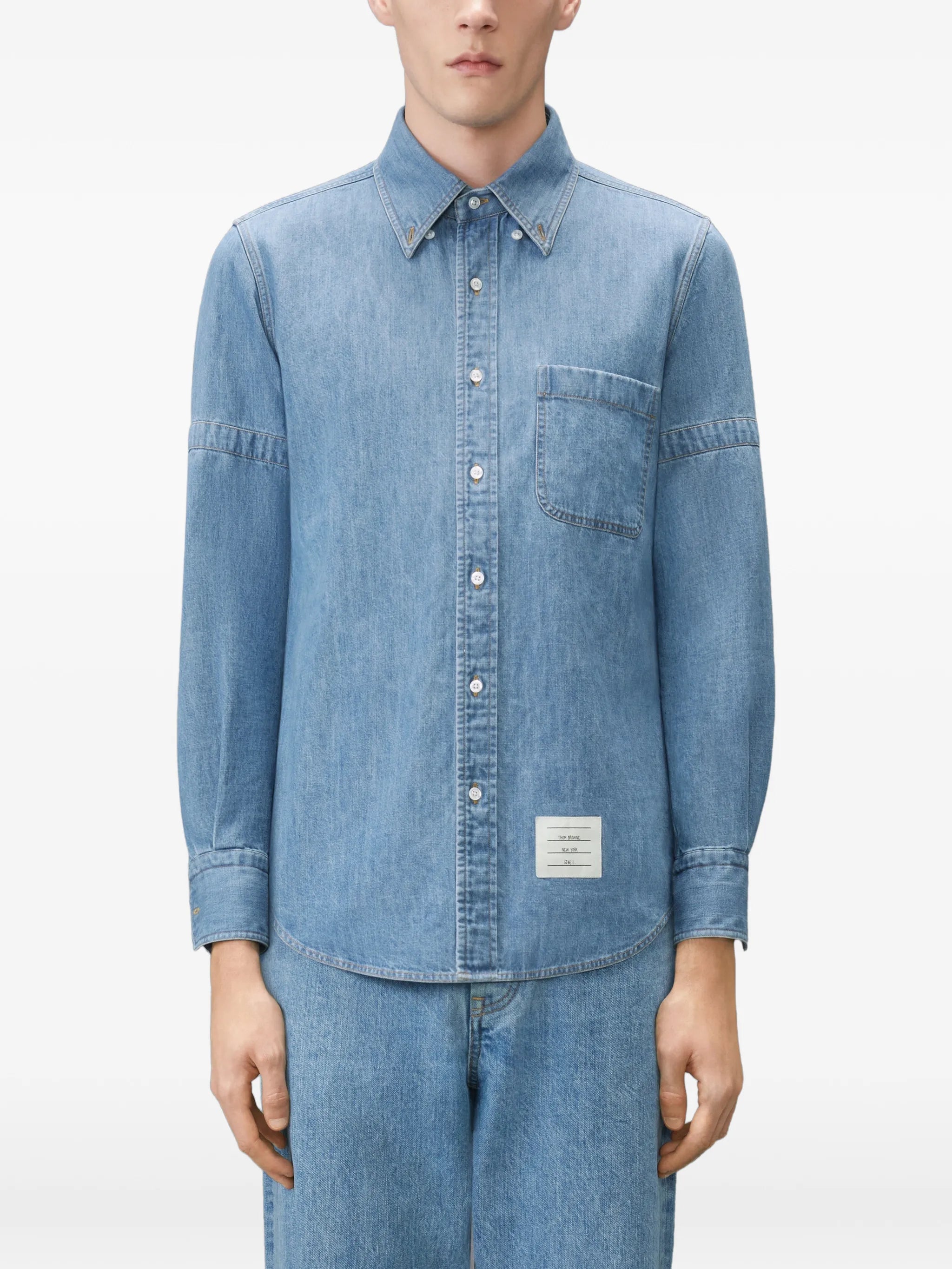 denim shirt with armbands