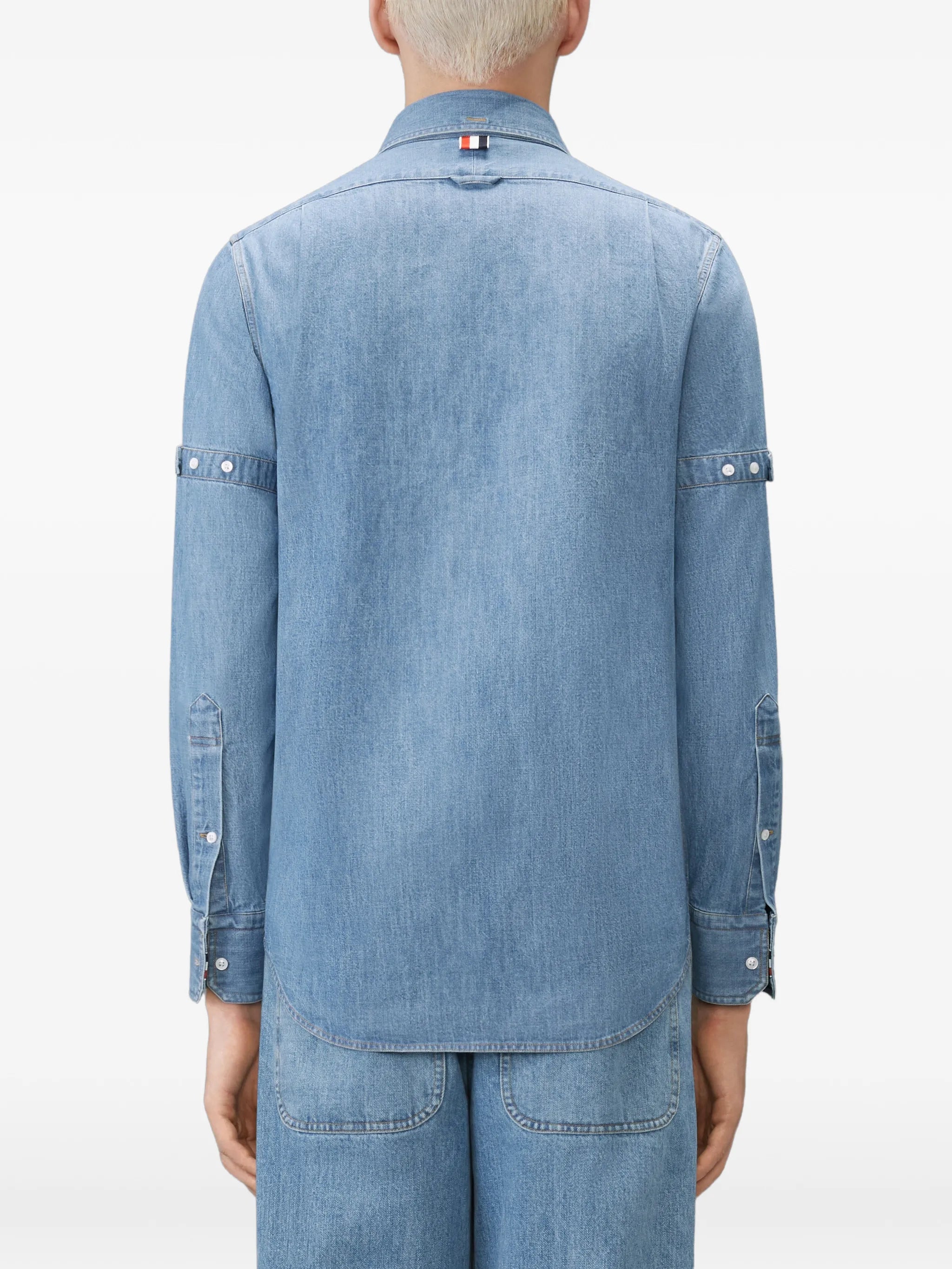 denim shirt with armbands