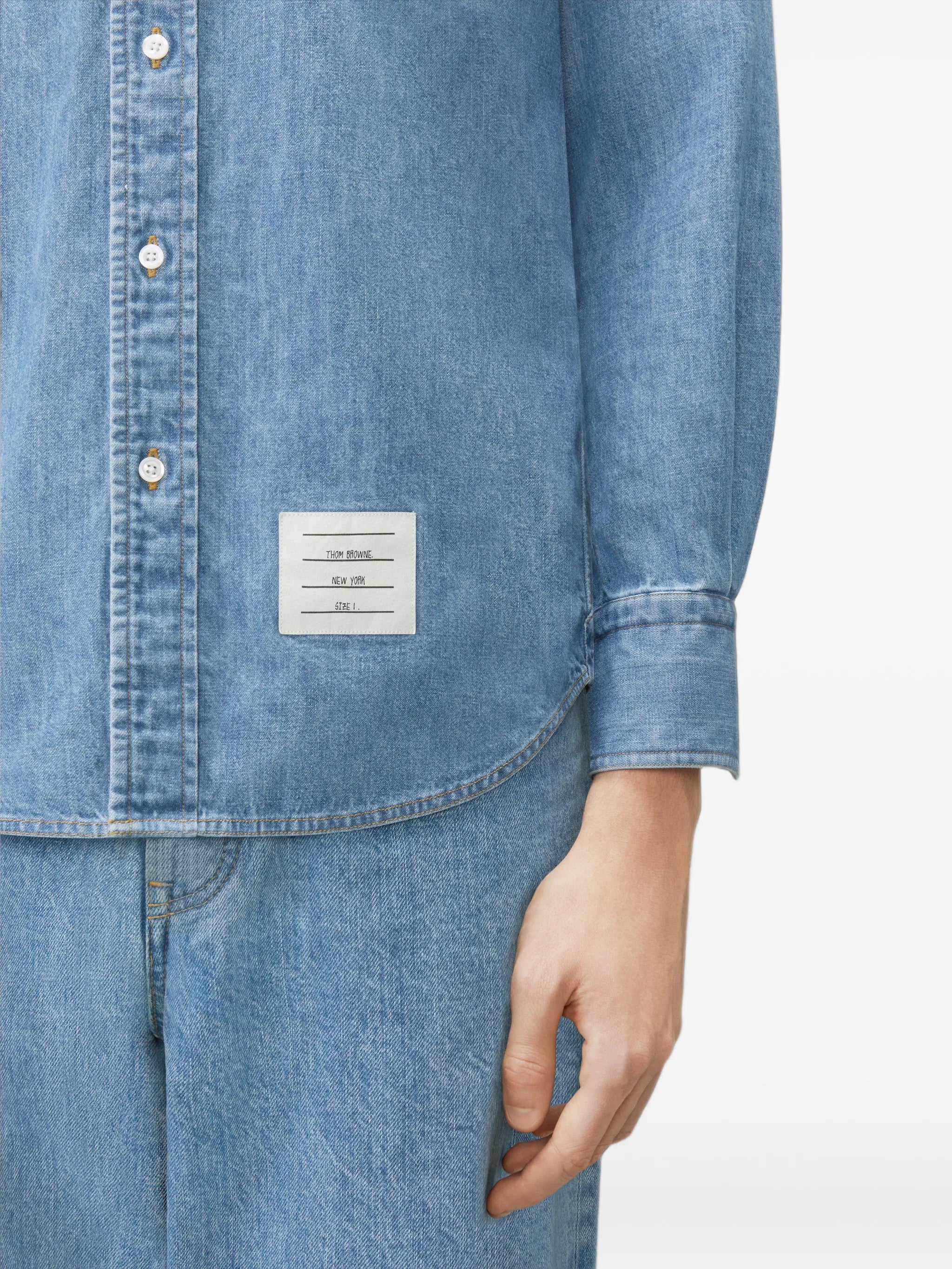 denim shirt with armbands