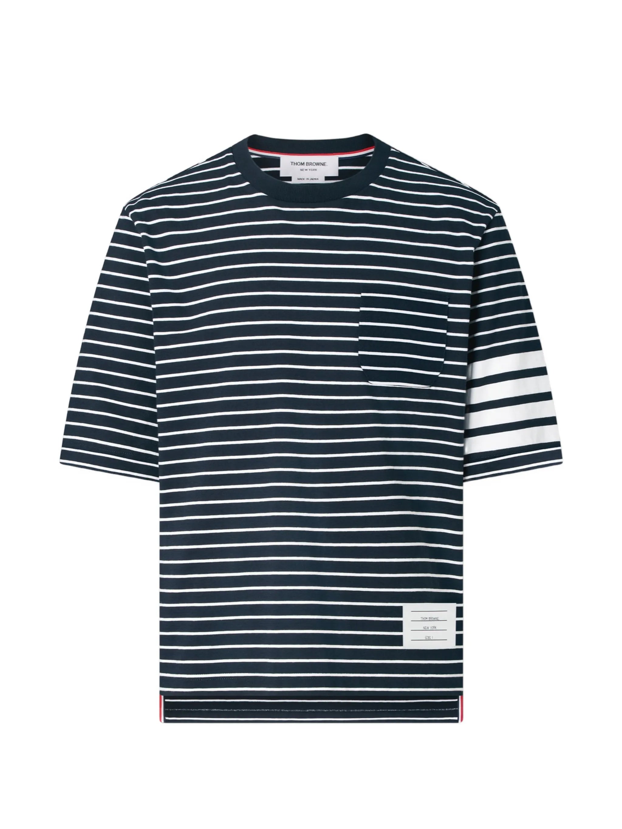 jersey 4-Bar knit pocket T-shirt