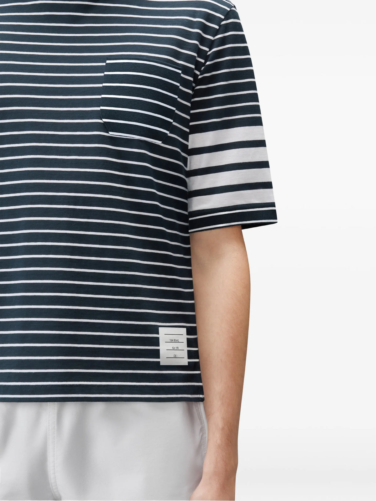 jersey 4-Bar knit pocket T-shirt