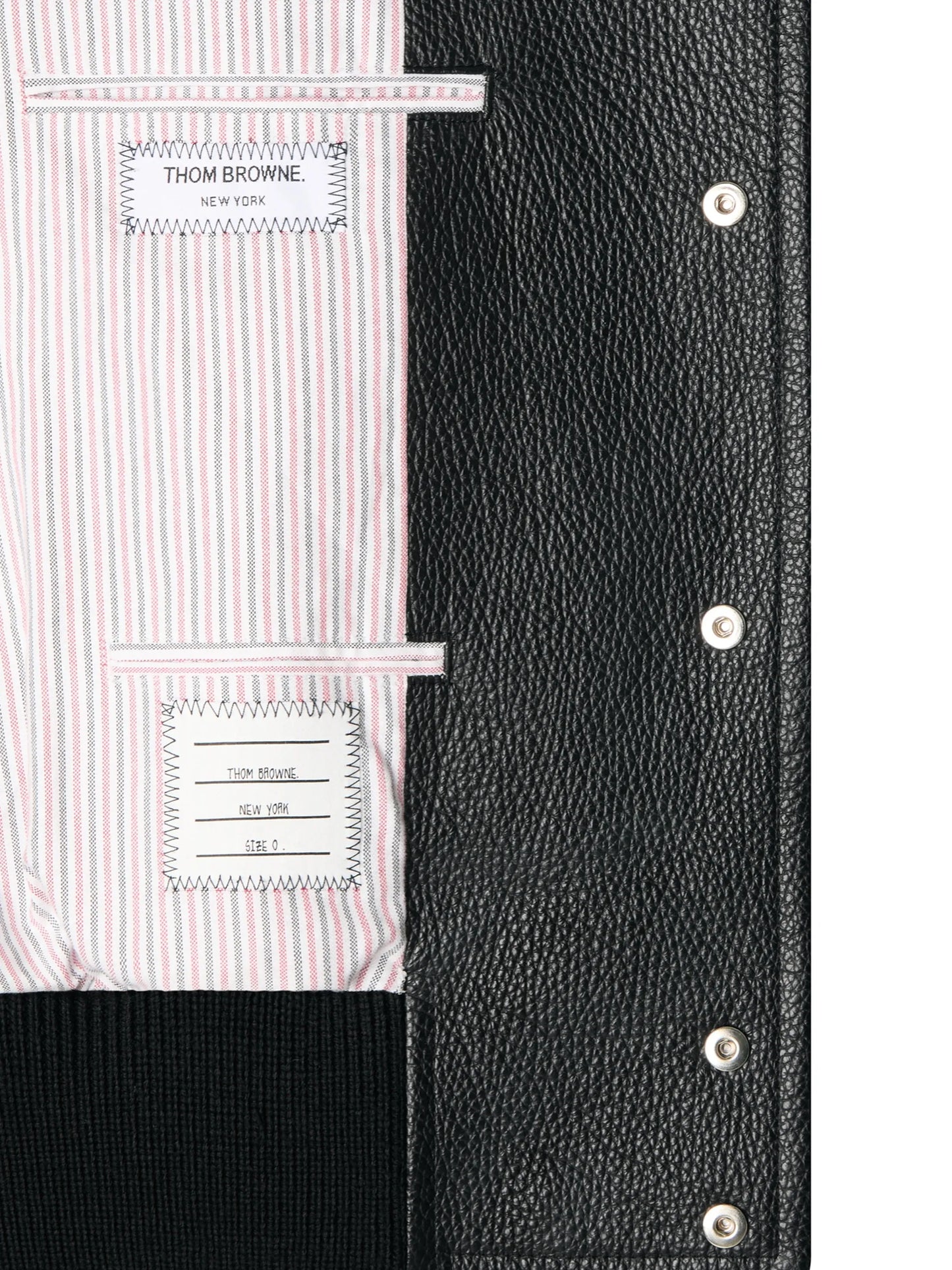 raglan-sleeve leather jacket