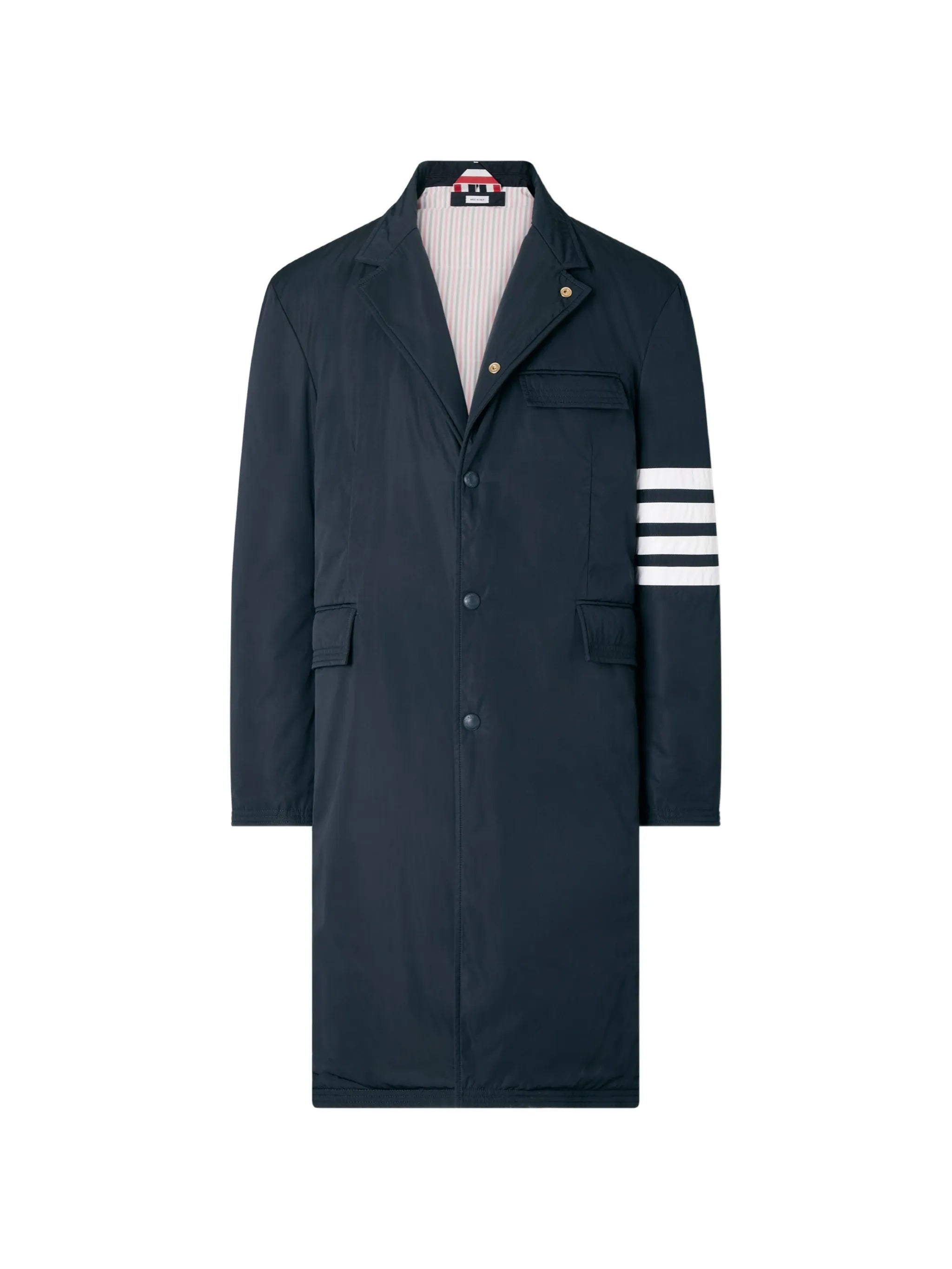 4-Bar down-filled overcoat