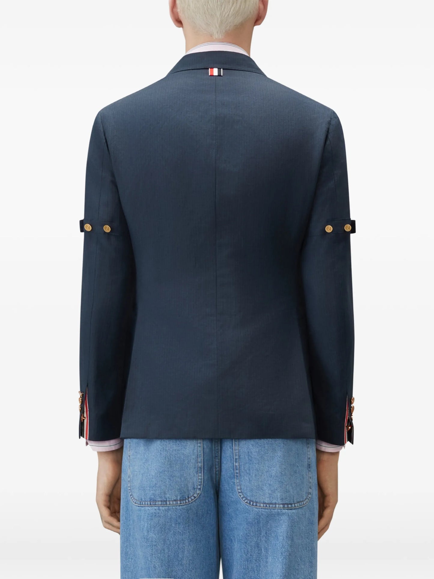 University Stripe double-breasted jacket