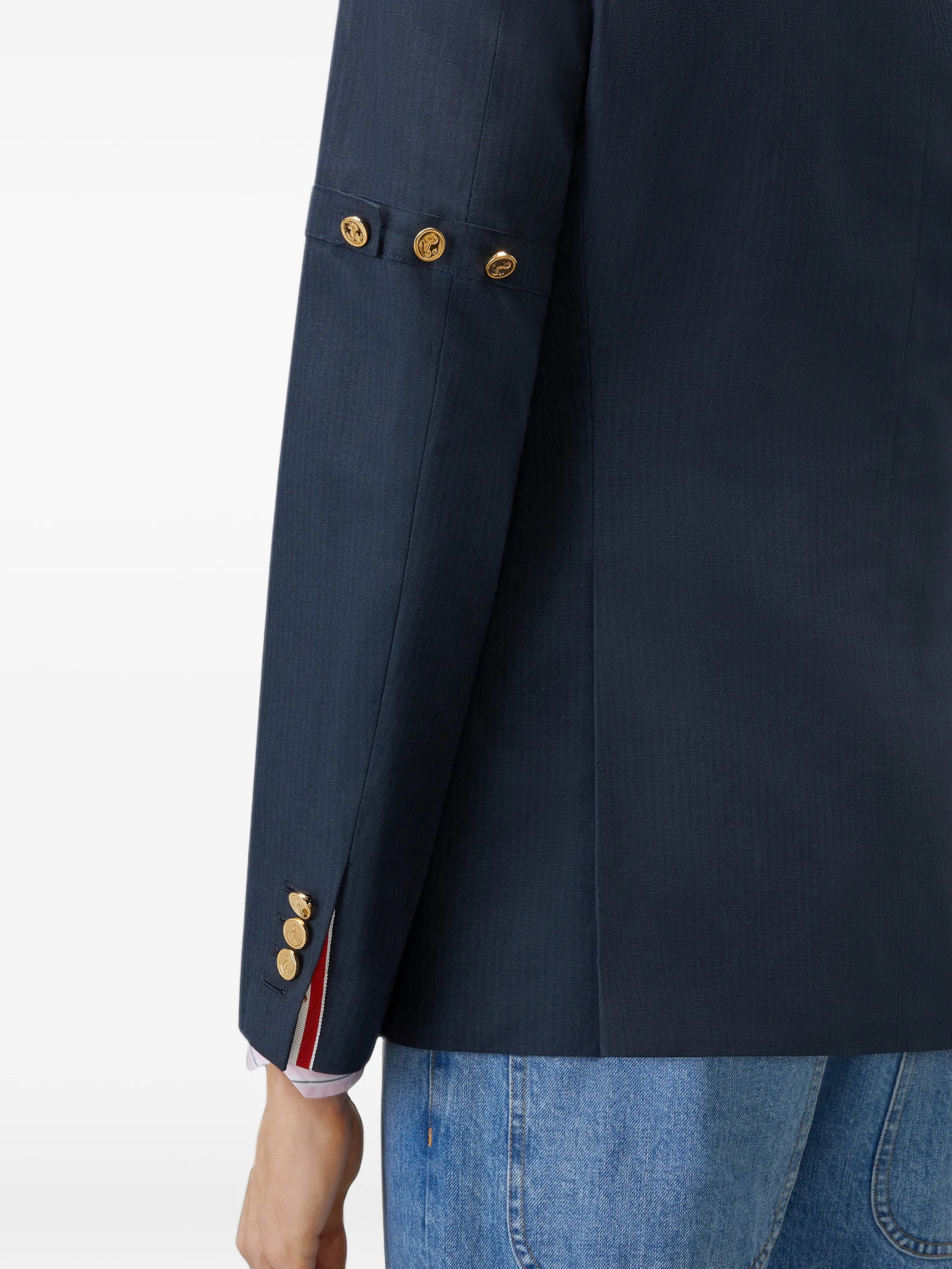 university stripe unconstructed sportcoat