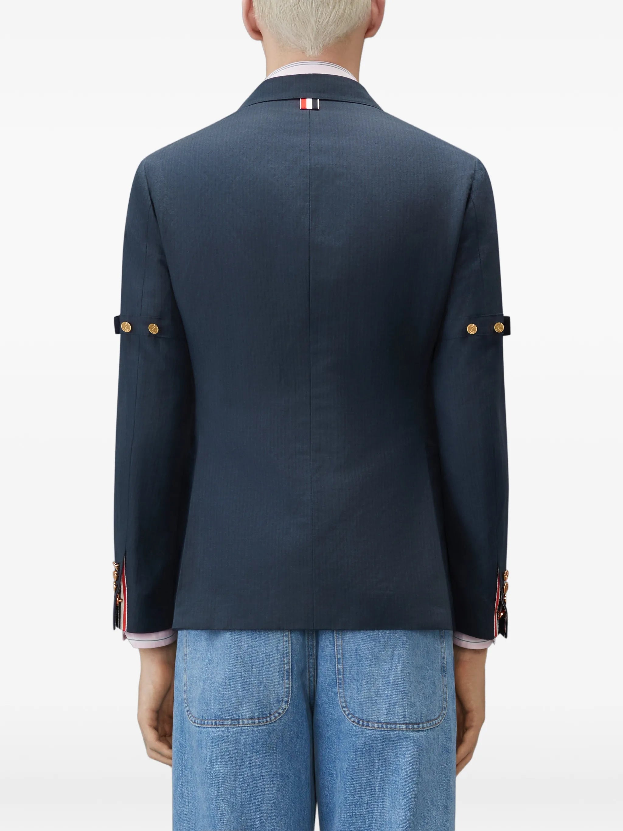 university stripe unconstructed sportcoat