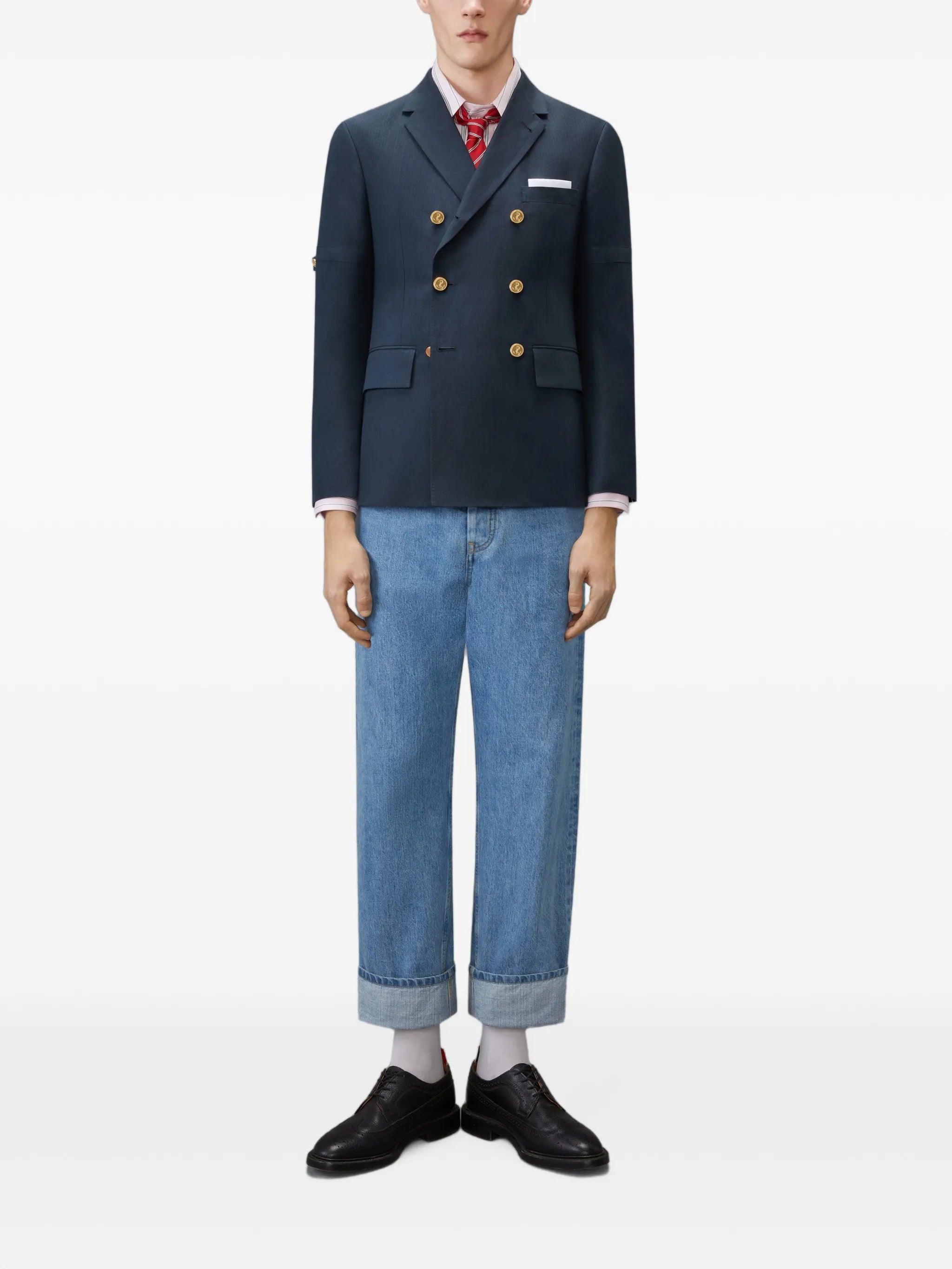 university stripe unconstructed sportcoat