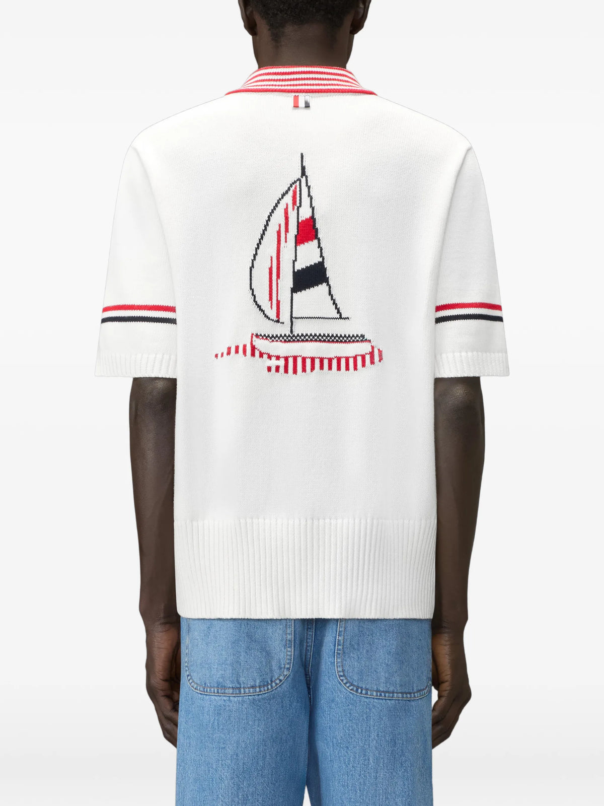 sailboat rugby polo with RWB armbands