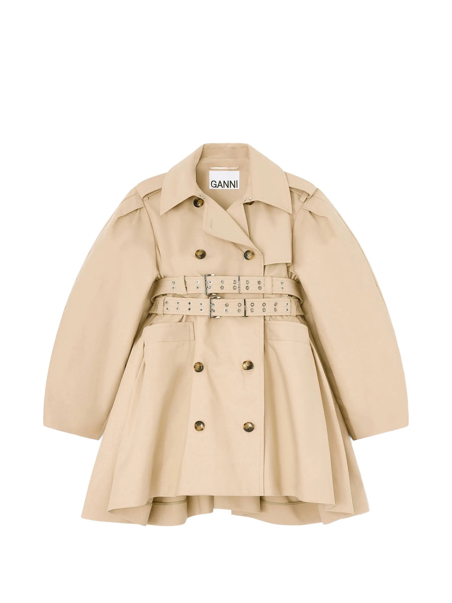 trench coat in double cotton