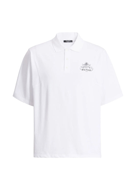 printed Balmain Vine polo