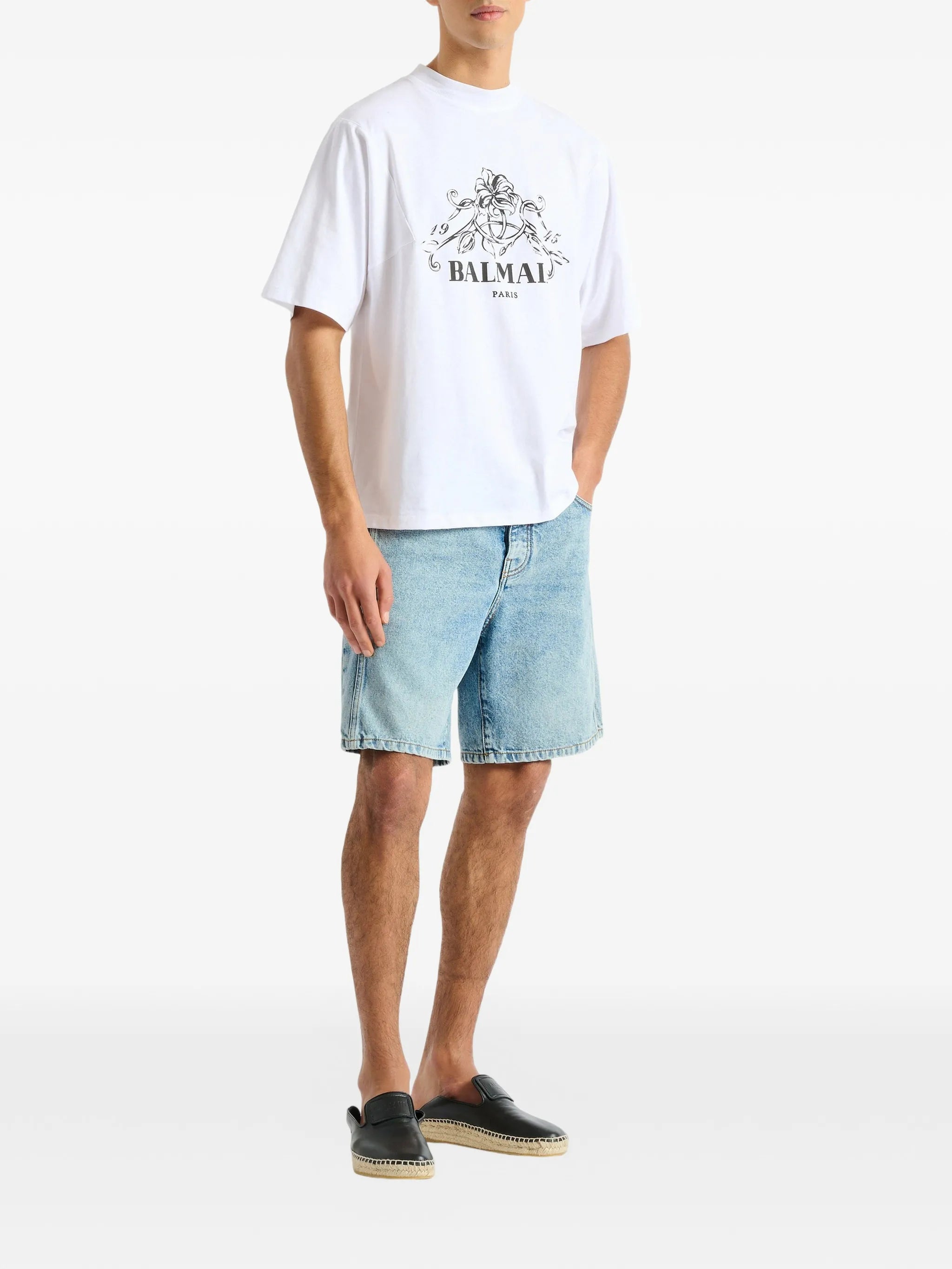 printed Balmain Vine T-shirt