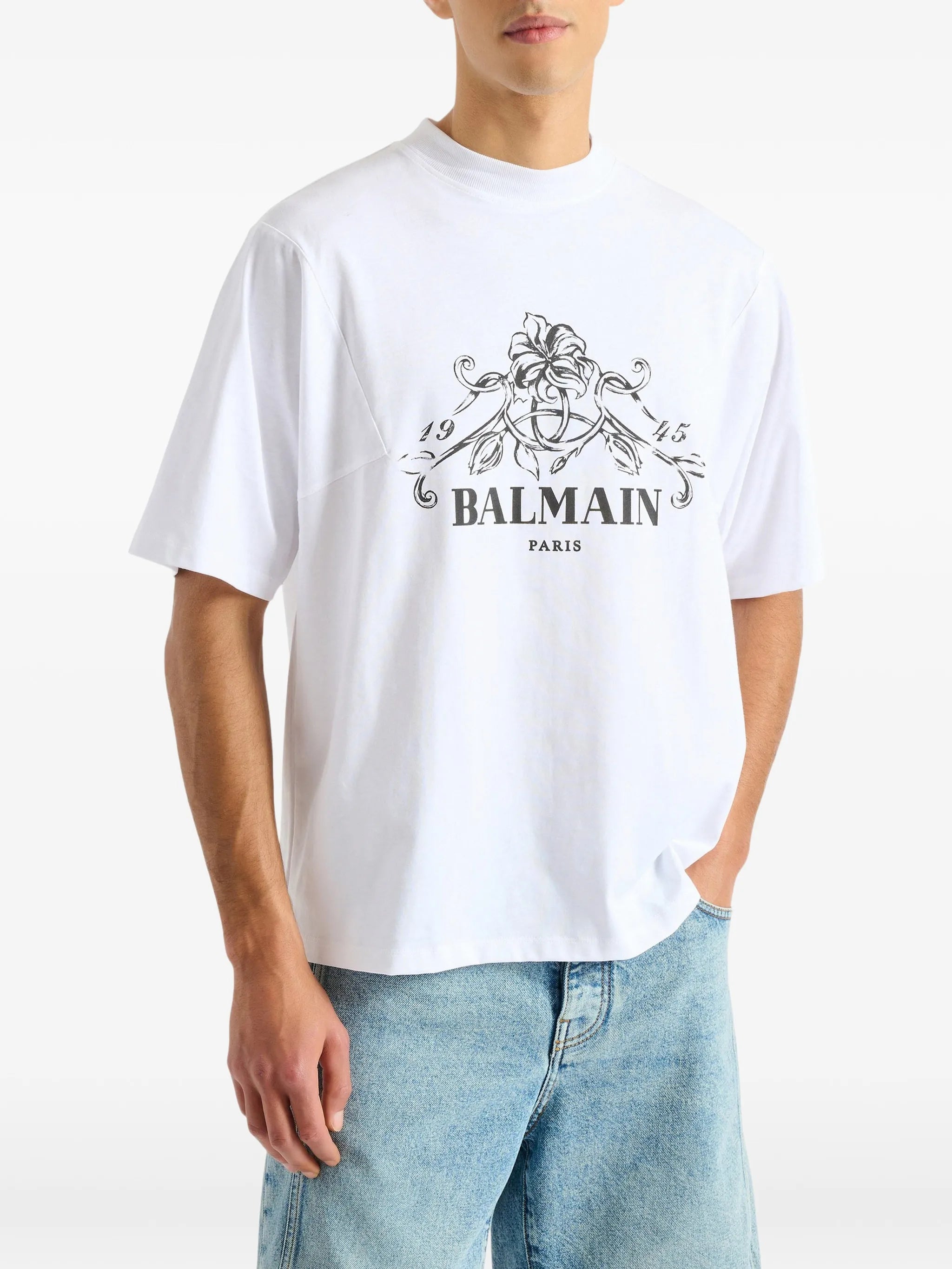 printed Balmain Vine T-shirt