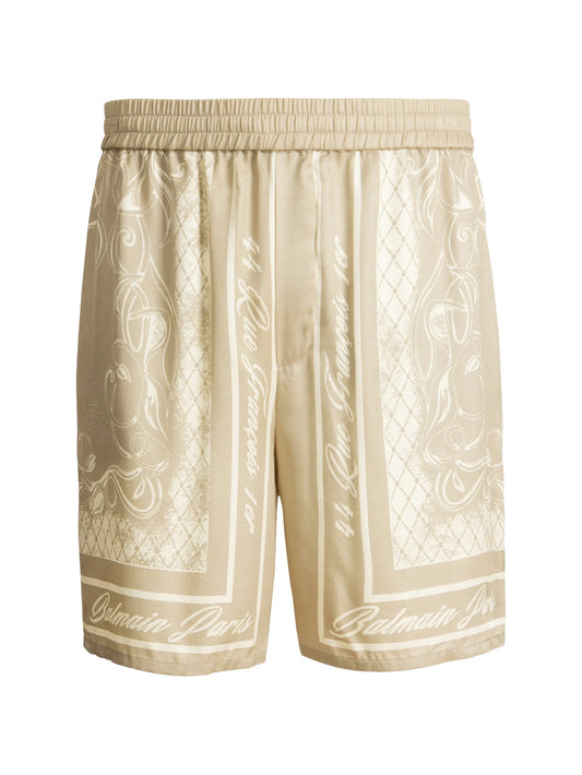 printed Foulard pyjama shorts