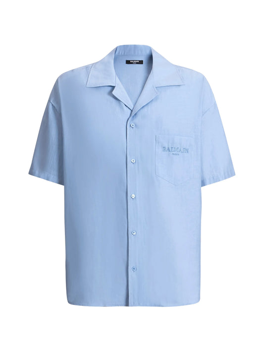 Balmain Vintage shirt in herringbone poplin
