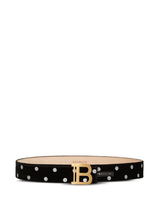 B-Belt 4cm-velvet glitter dots